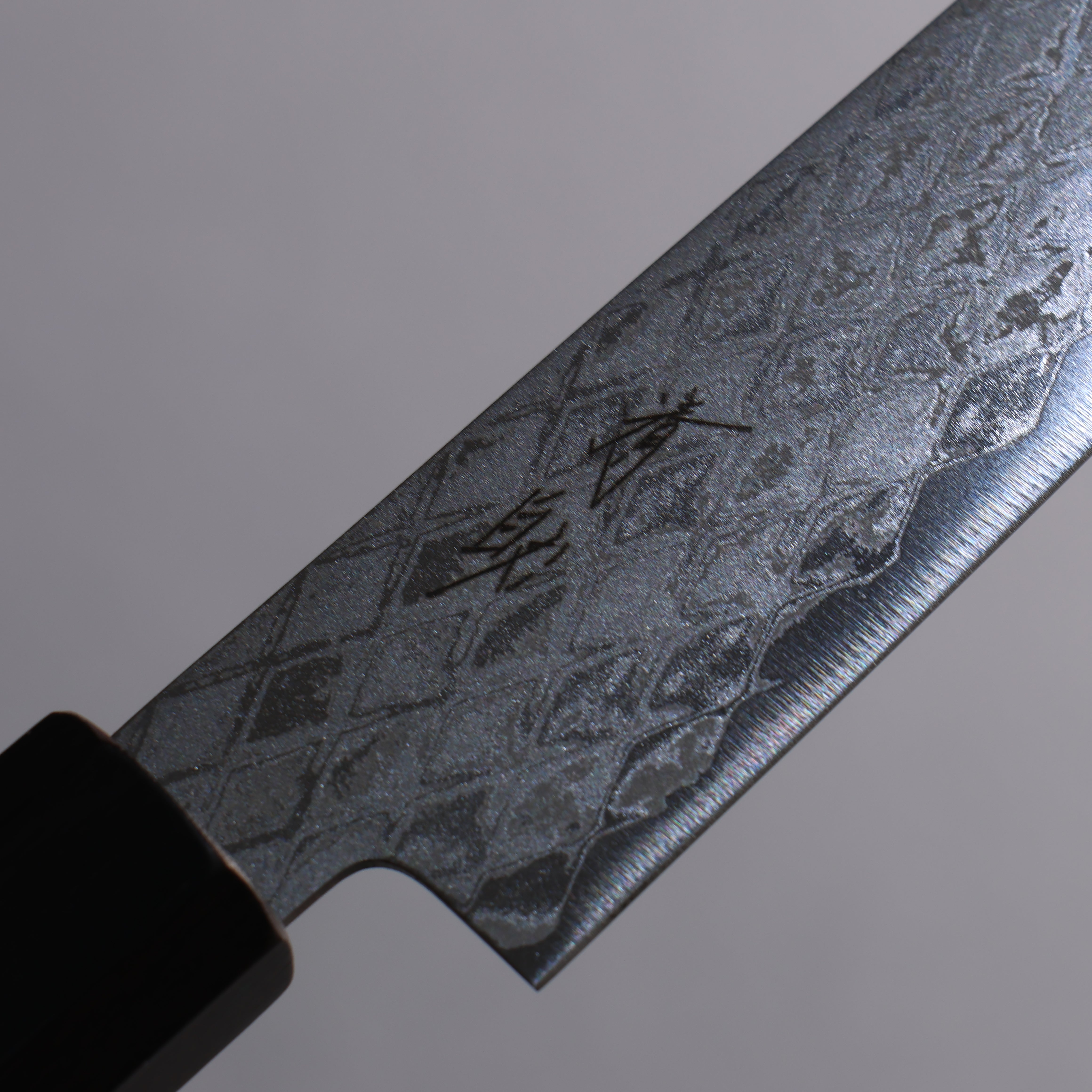 清助 AUS10 鏡面菱格紋 切付多用途小刀 150mm 紫檀木(口輪:棕色合成木) 握把 - 清助刃物
