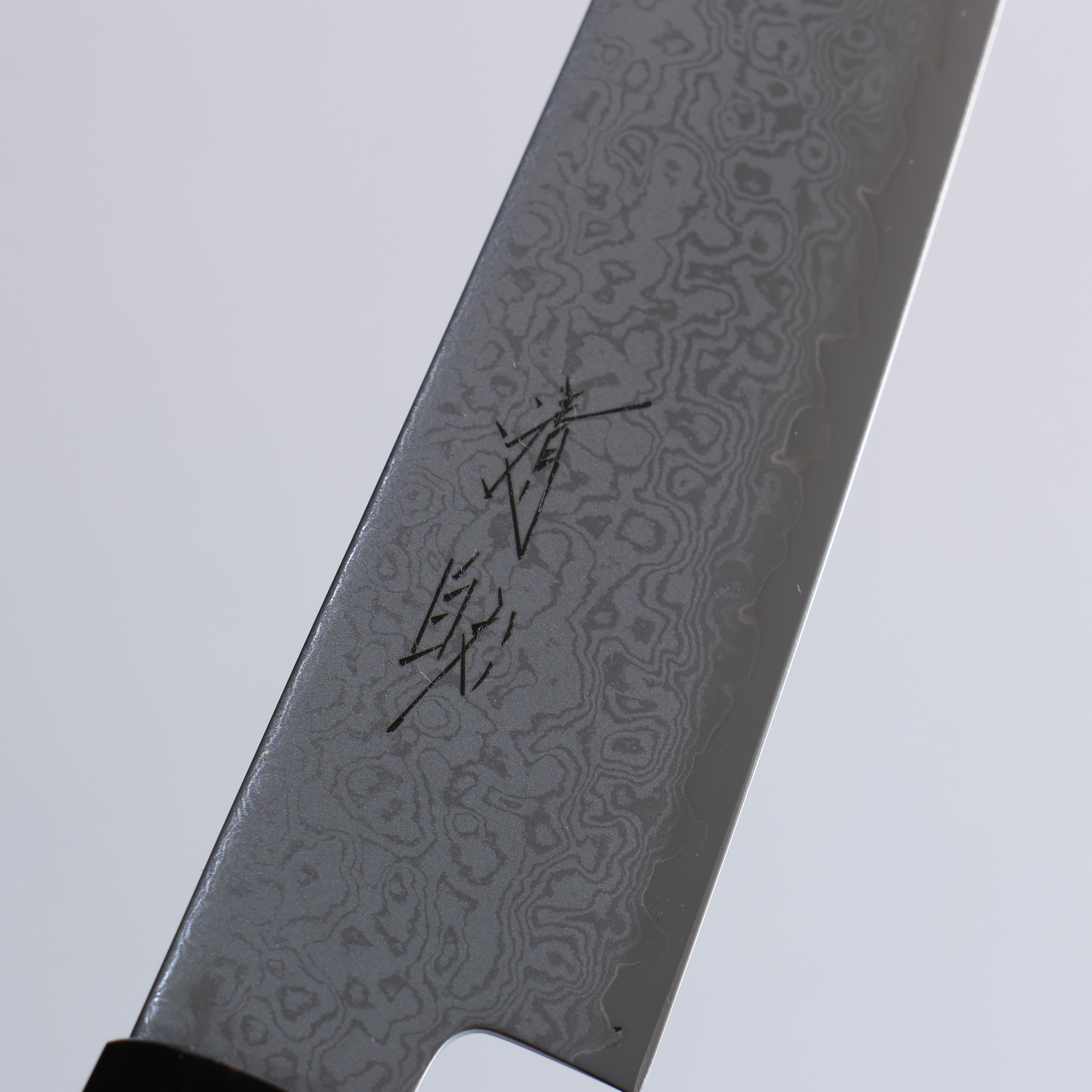清助 VG10 大馬士革紋 多用途小刀 150mm 柚木 (口輪:黑水牛角) 握把 - 清助刃物