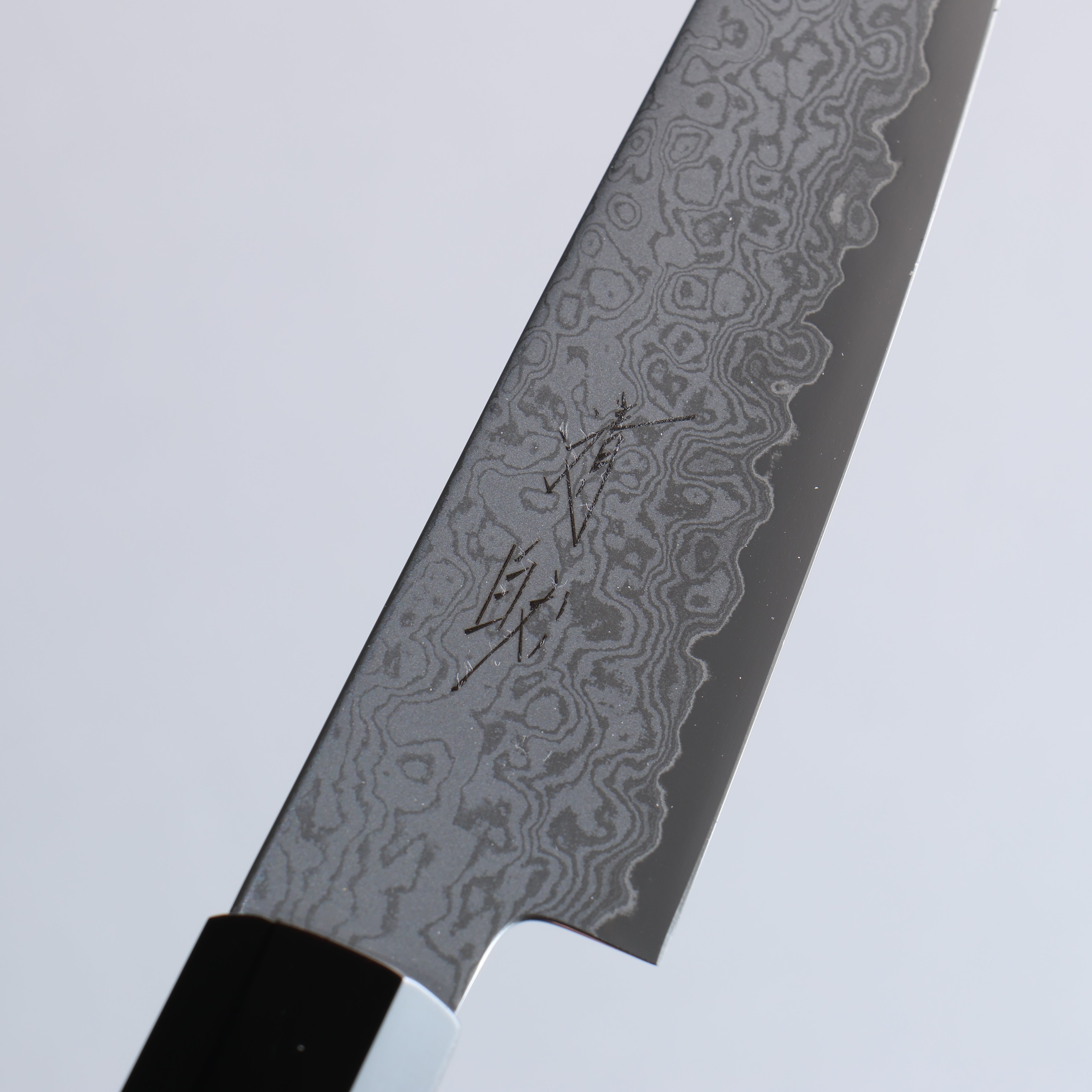 清助 VG10 大馬士革紋 多用途小刀 120mm 柚木 (口輪:黑水牛角) 握把 - 清助刃物
