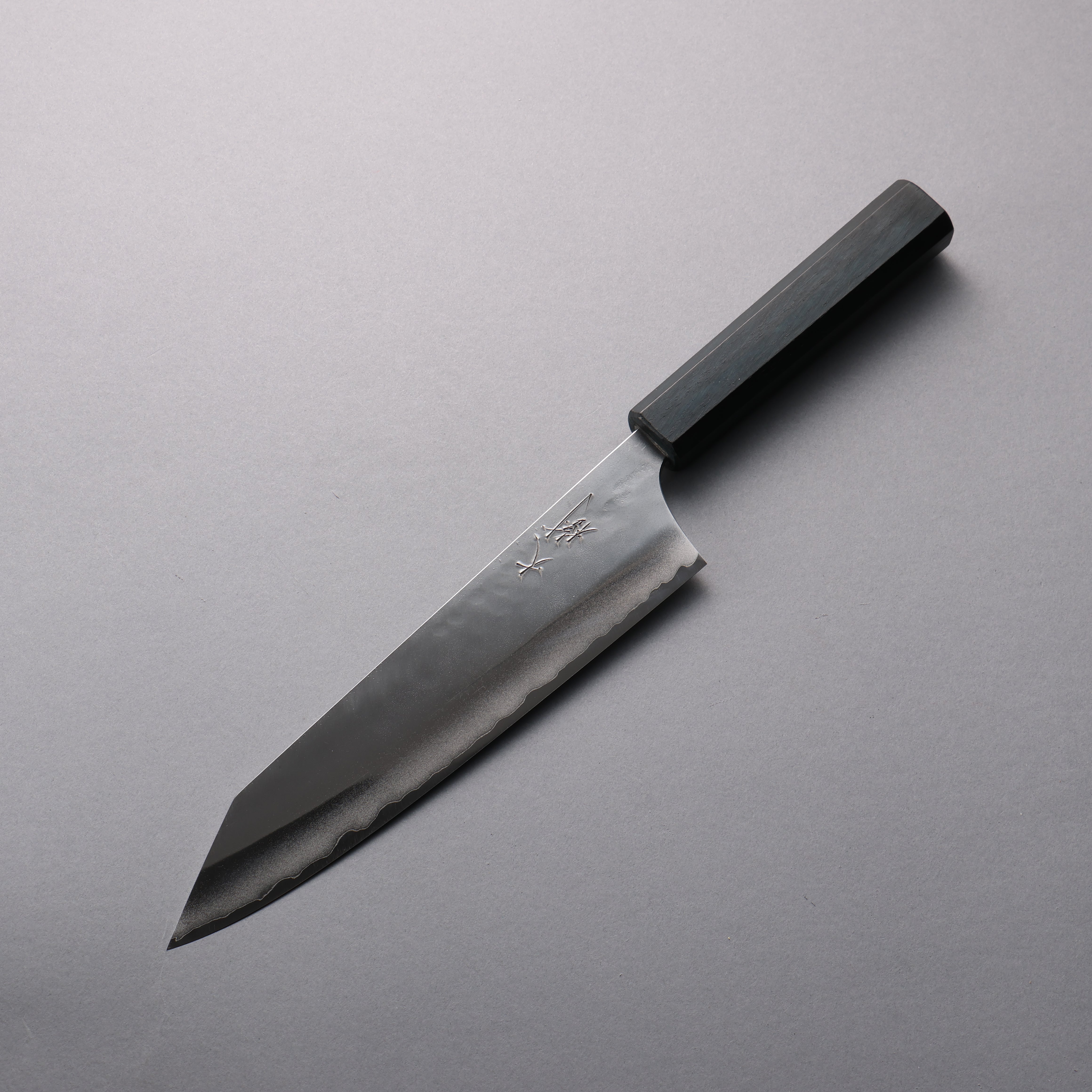 Taiki Kawamoto VG10 錘子(輕) 牛刀 210mm 靛藍色木 握把 - 清助刃物