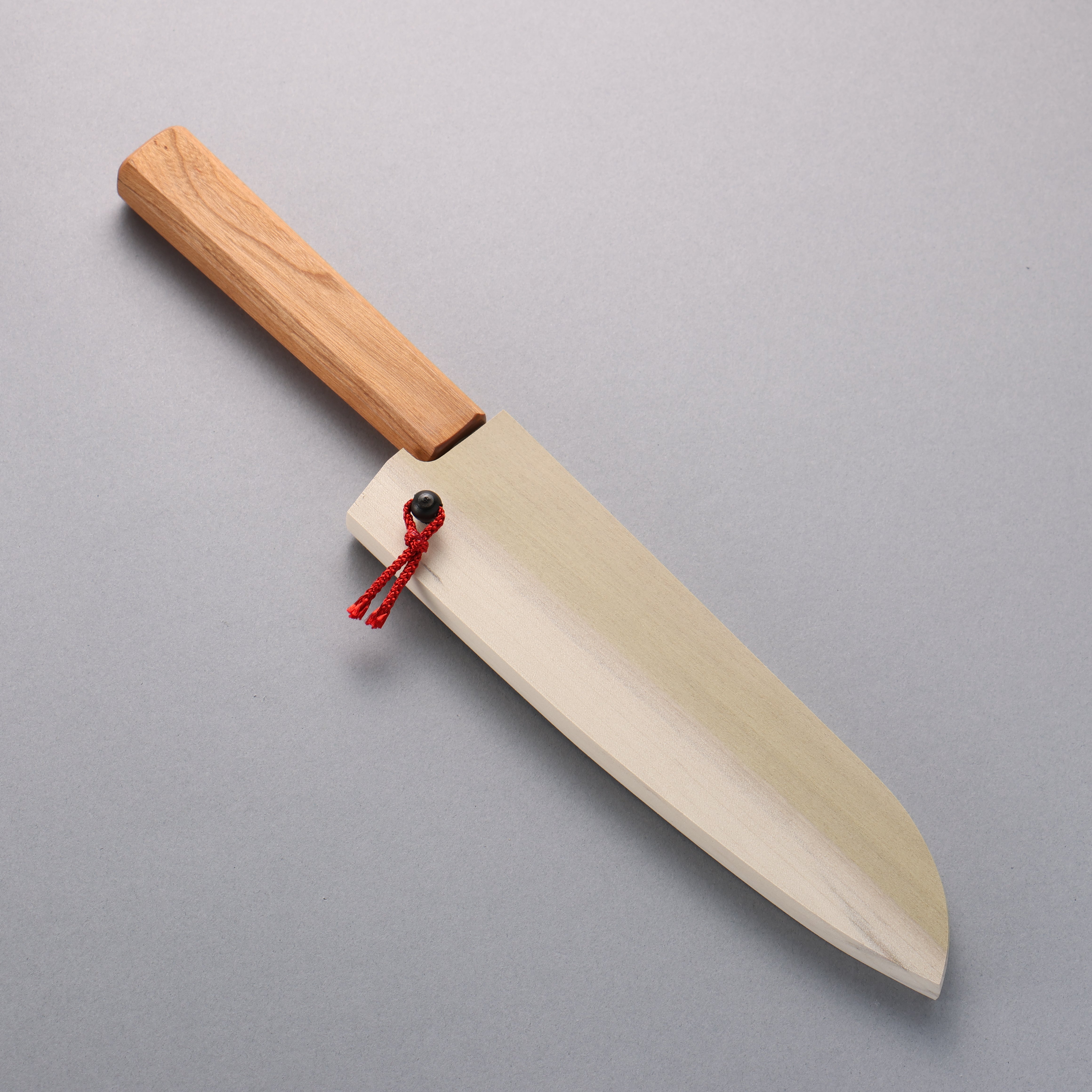 景清 極上 白鋼二號 三德刀 170mm 櫻桃木 握把 附刀鞘 - 清助刃物