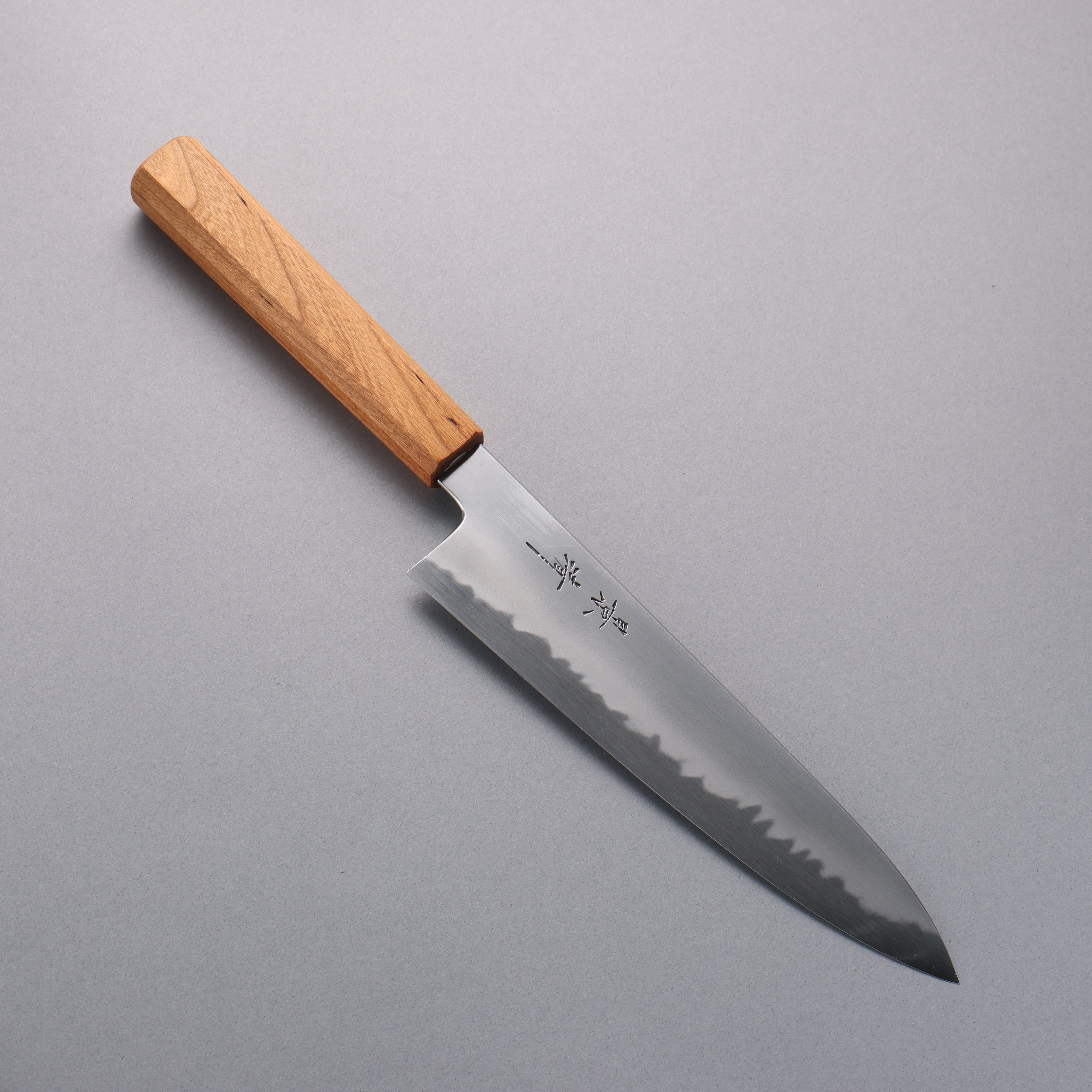 景清 極上 白鋼二號 牛刀 210mm 櫻桃木 握把 附刀鞘 - 清助刃物