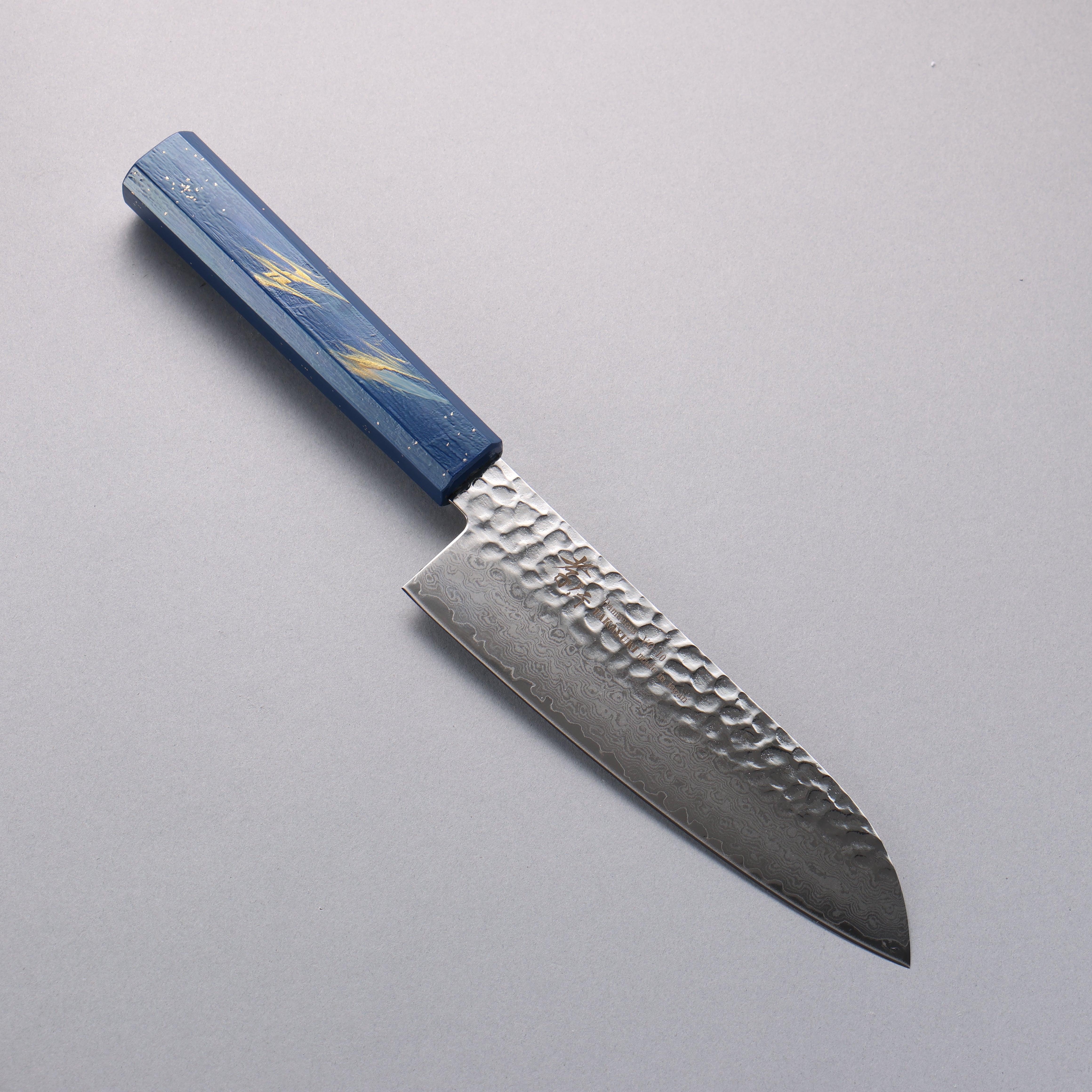 堺 孝行 VG10 33層大馬士革紋 三德刀 170mm 櫟木漆塗(彩石)握把 - 清助刃物