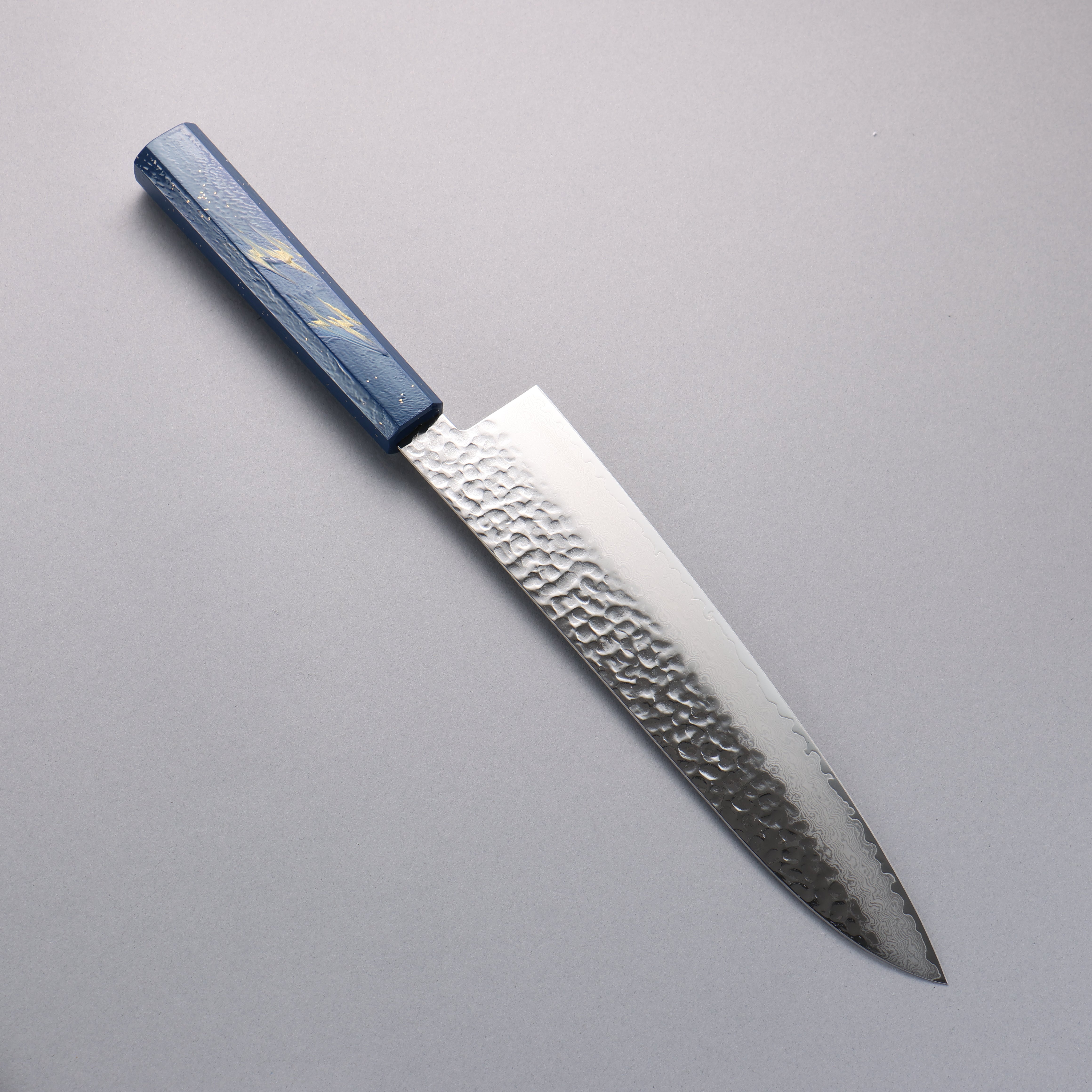 堺 孝行 VG10 33層大馬士革紋 牛刀 240mm 櫟木漆塗(彩石)握把 - 清助刃物