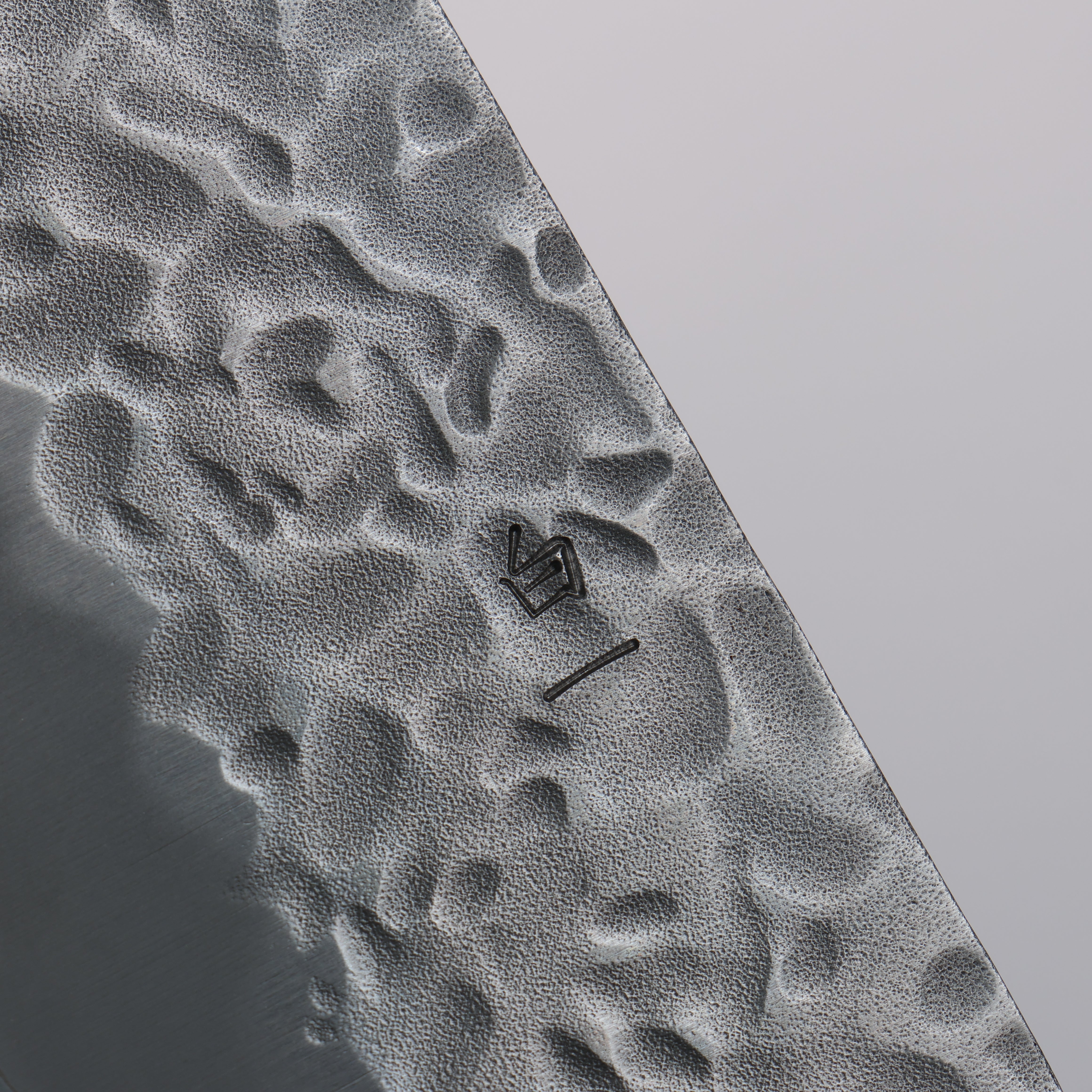 翁流 白鋼一號 鎚目 菜切 165mm 橡木 握把 - 清助刃物