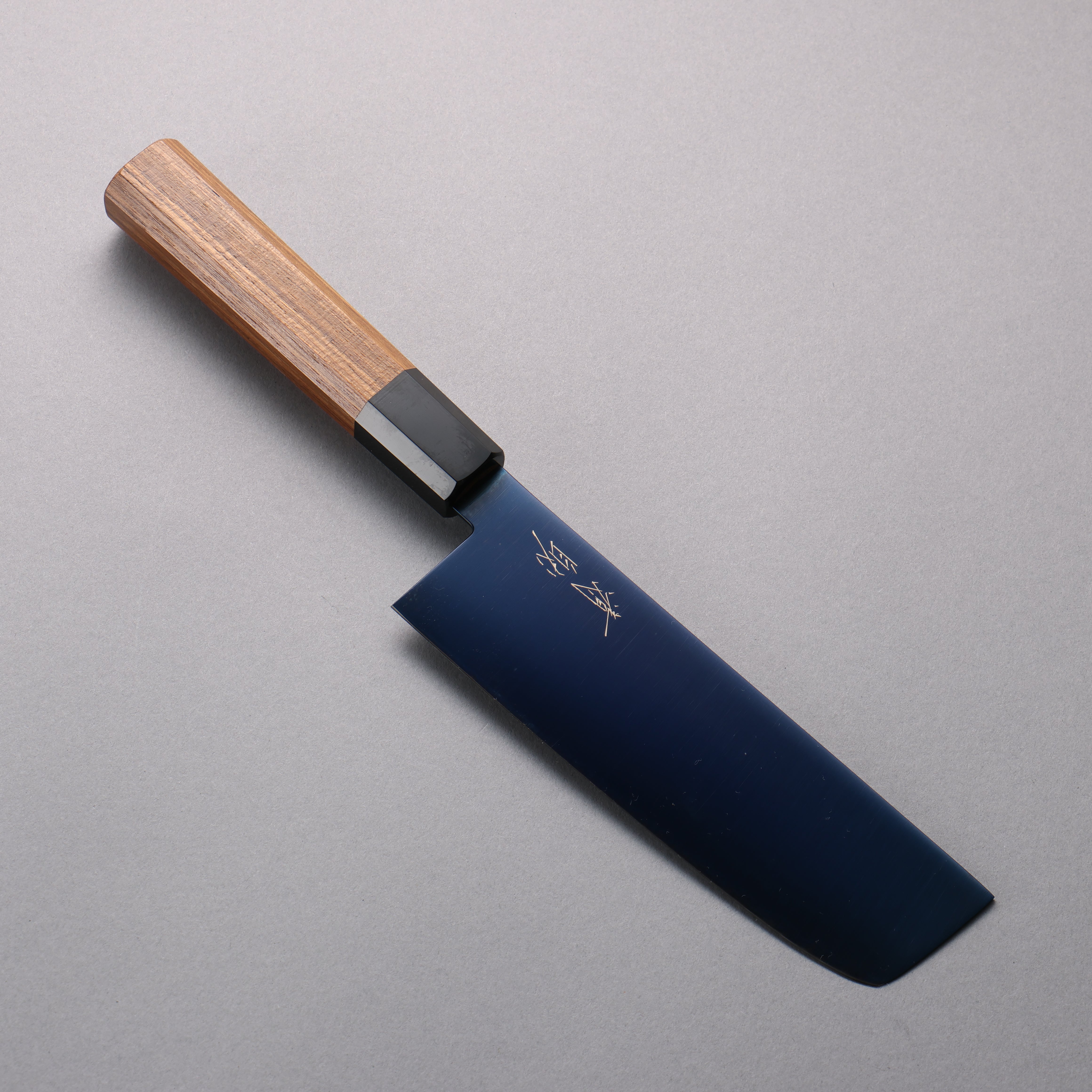 清助 SK-85鋼 離子鍍 菜切 160mm 柚木 (口輪:黑塑膠) 握把 - 清助刃物