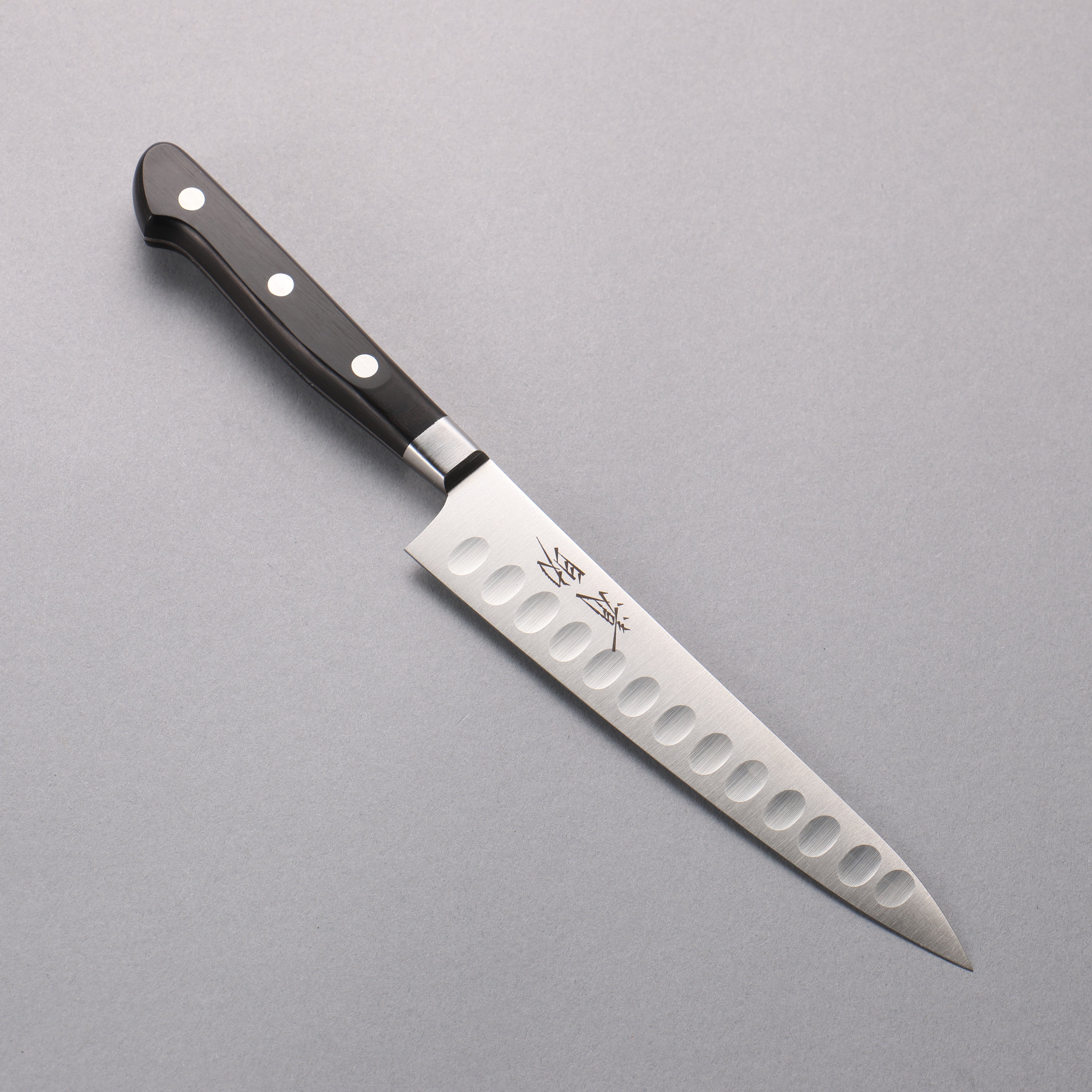 清助 瑞典鋼 多用途小鮭魚刀 150mm 黑合成木 握把 - 清助刃物
