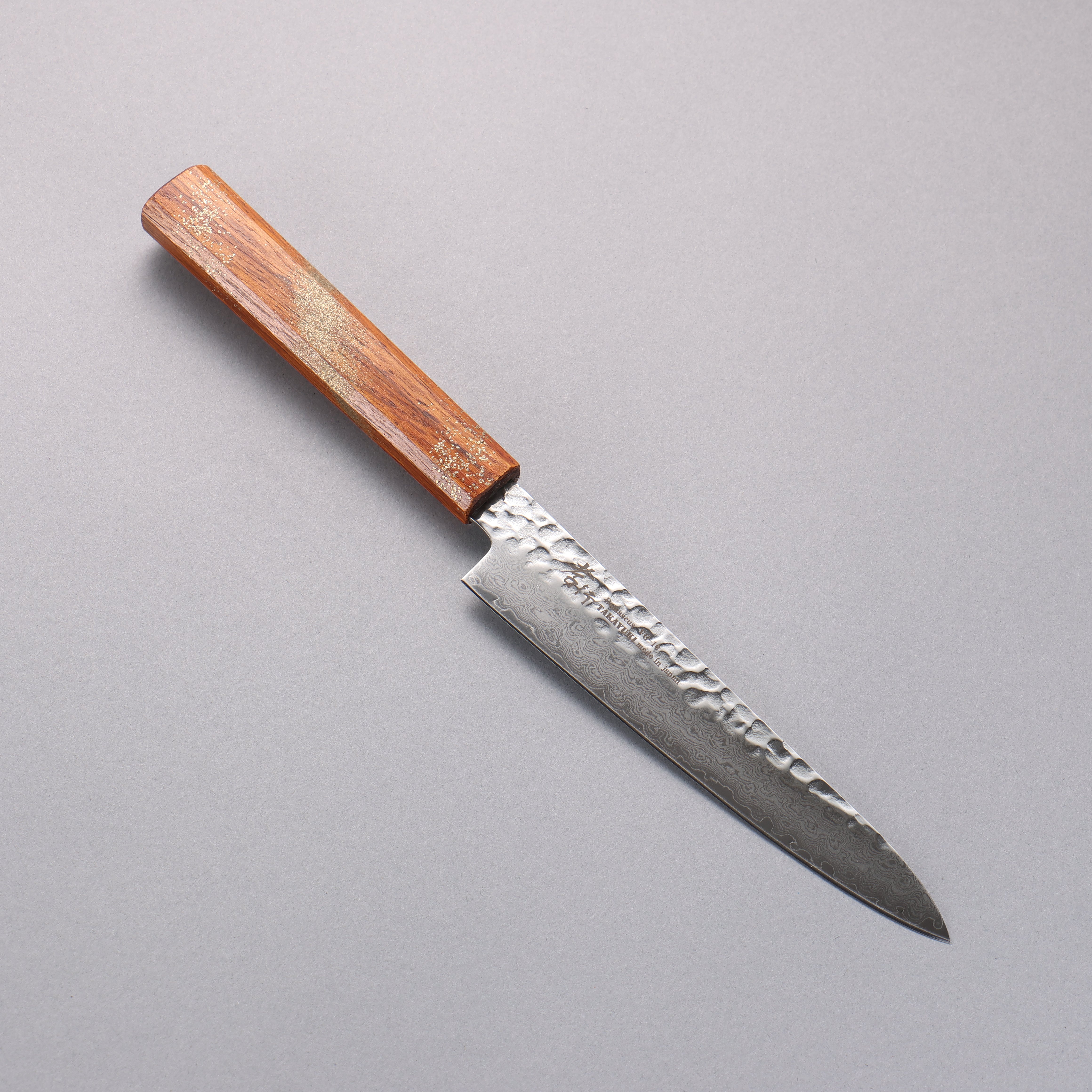 堺 孝行 VG10 33層大馬士革紋 多用途小刀 150mm 櫟木漆塗(星連)握把 - 清助刃物