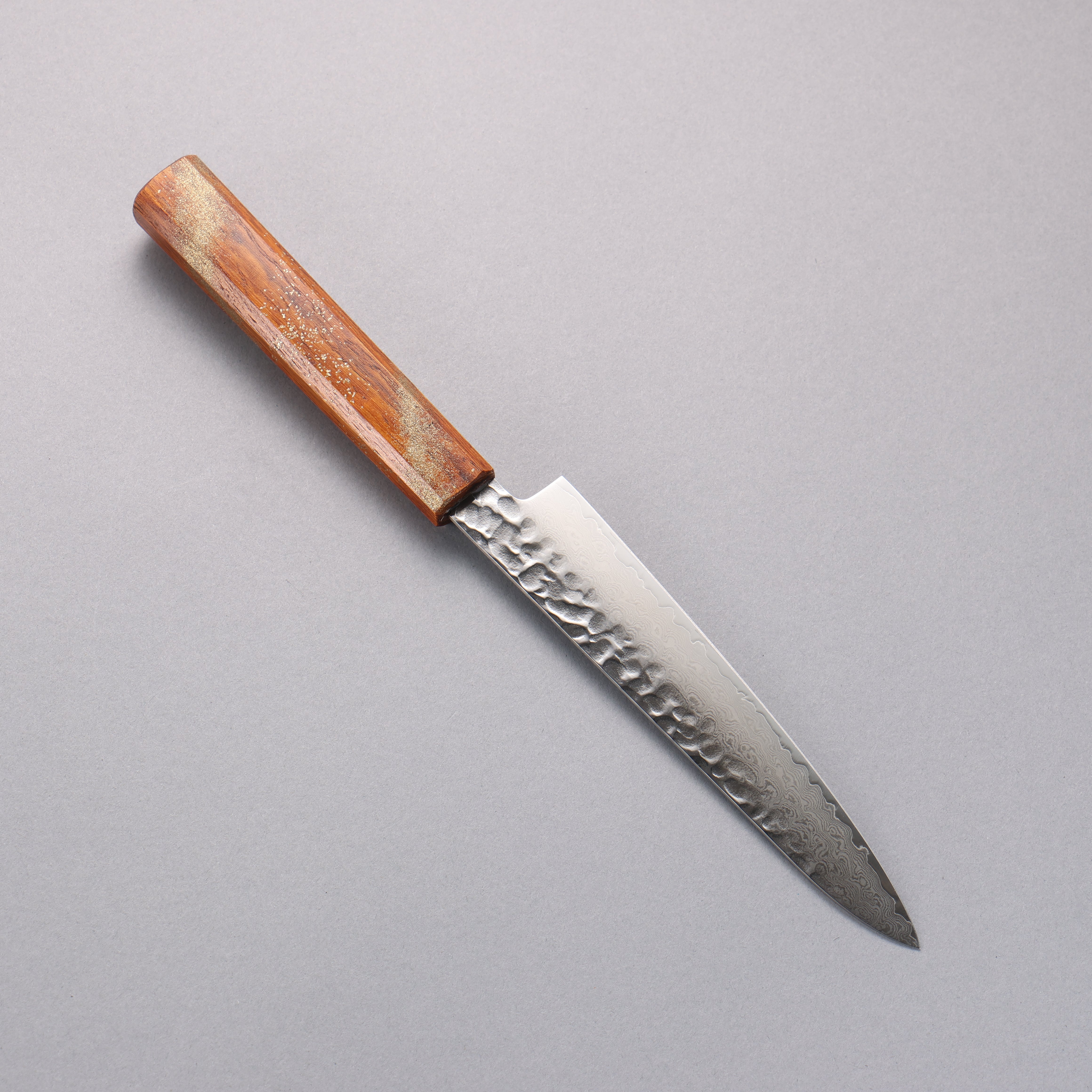堺 孝行 VG10 33層大馬士革紋 多用途小刀 150mm 櫟木漆塗(星連)握把 - 清助刃物