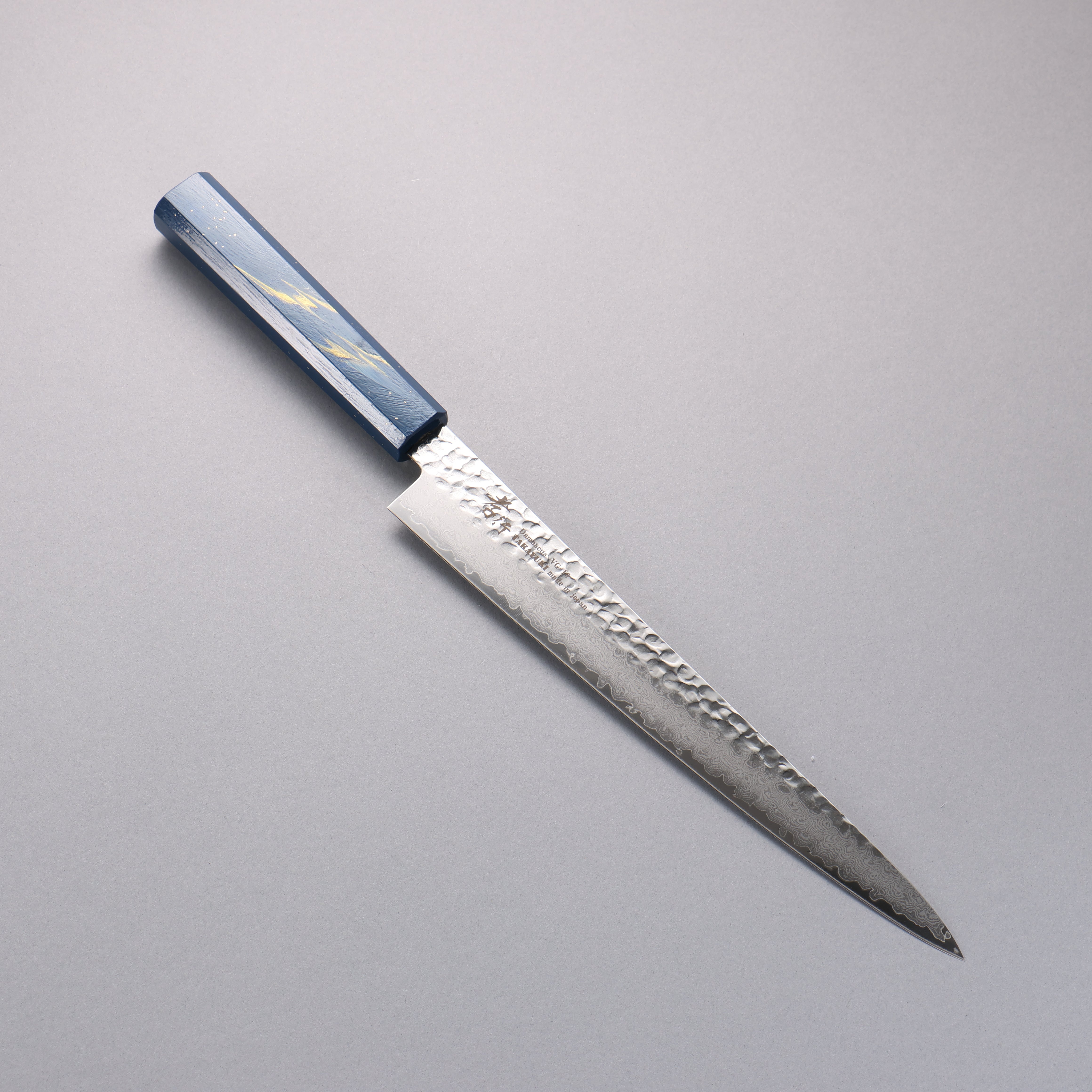 堺 孝行 VG10 33層大馬士革紋 筋引 240mm 櫟木漆塗(彩石)握把 - 清助刃物
