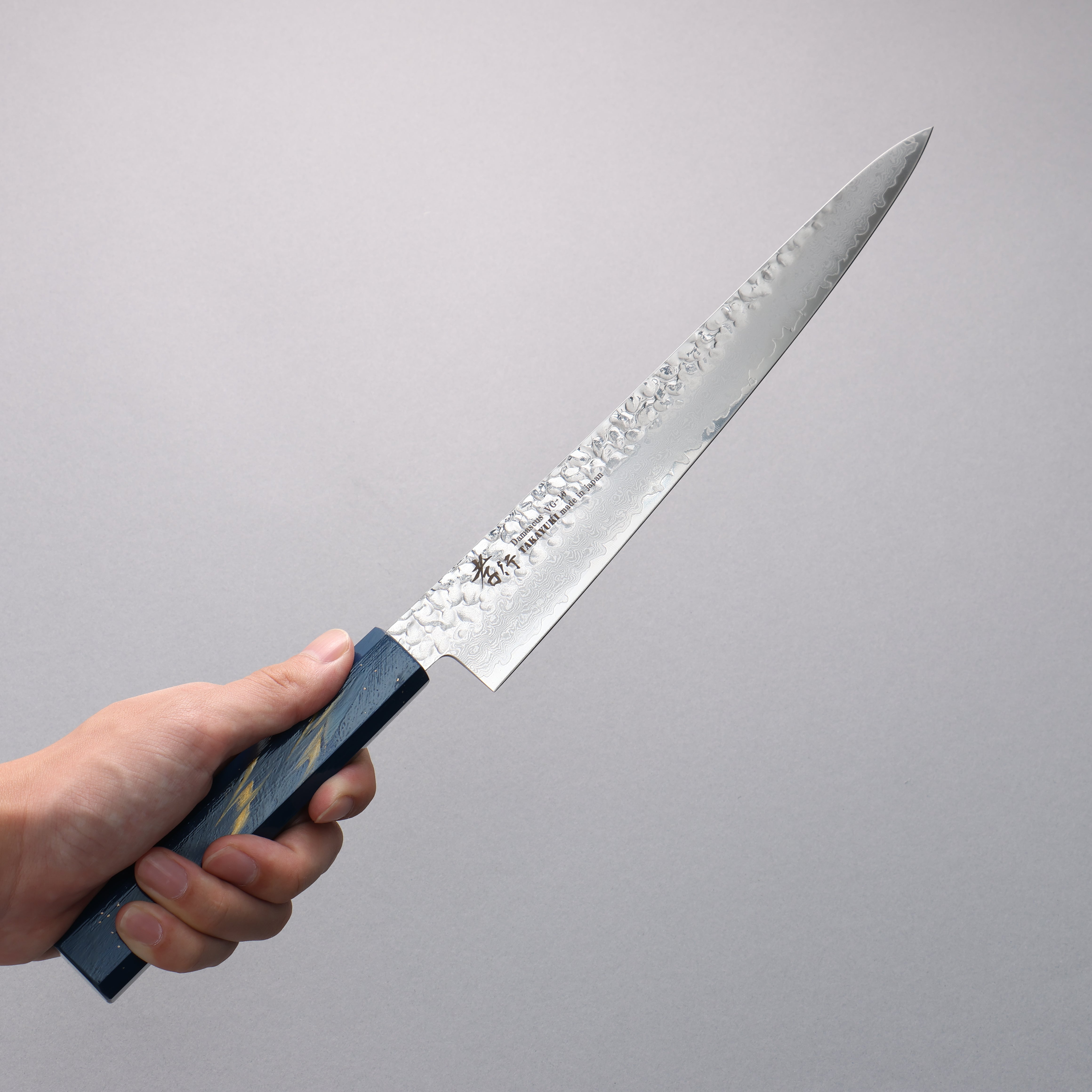 堺 孝行 VG10 33層大馬士革紋 筋引 240mm 櫟木漆塗(彩石)握把 - 清助刃物