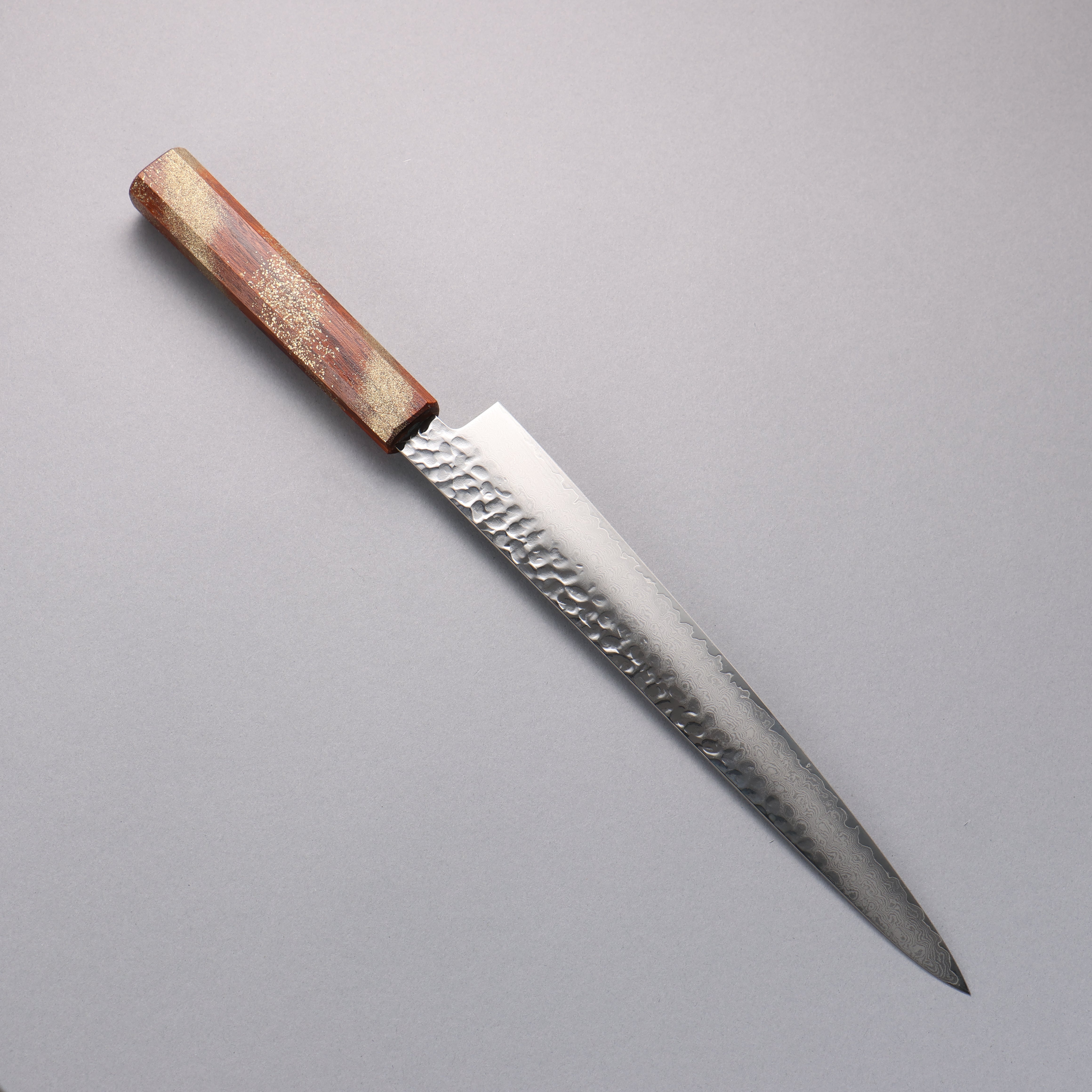 堺 孝行 VG10 33層大馬士革紋 筋引 240mm 櫟木漆塗(星連)握把 - 清助刃物