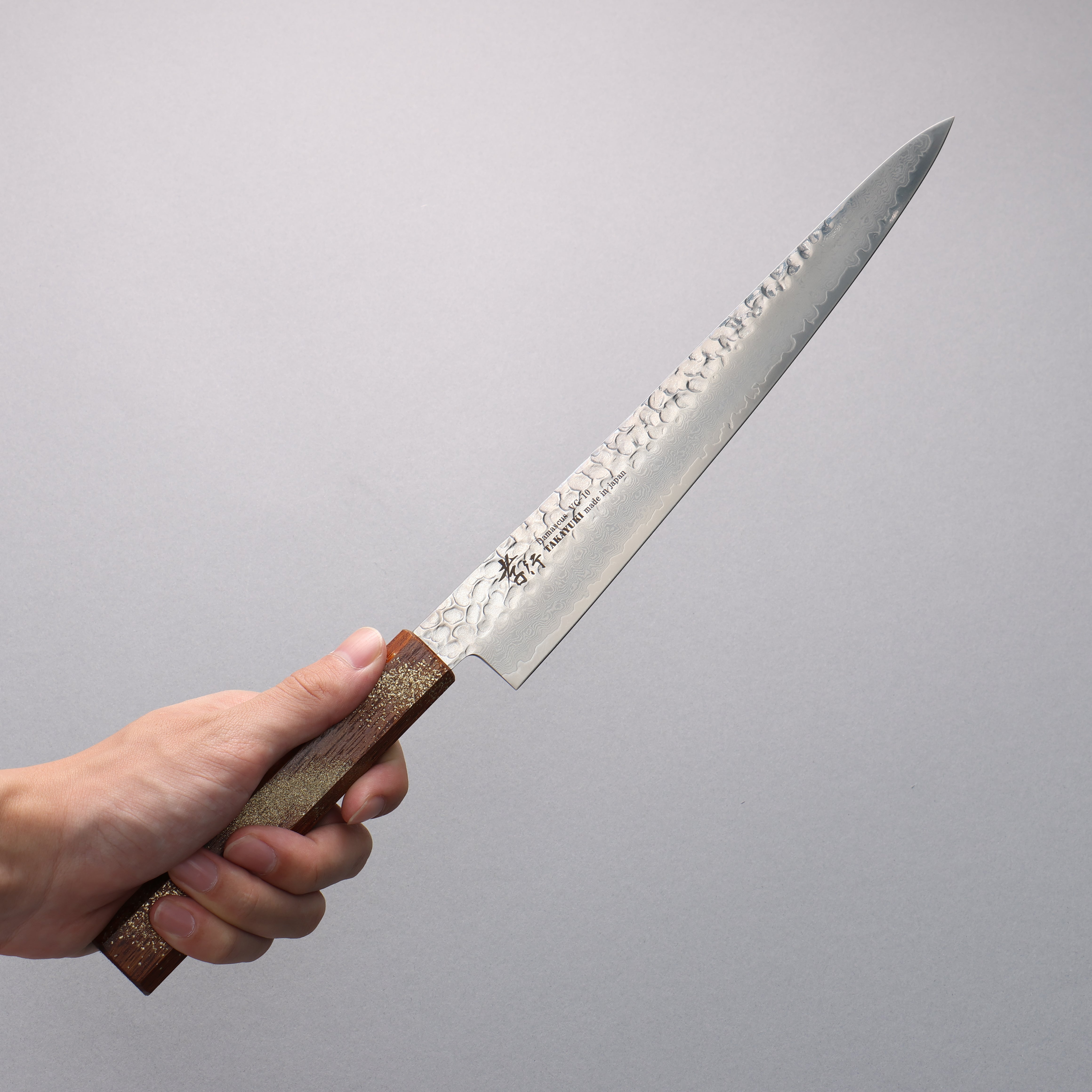堺 孝行 VG10 33層大馬士革紋 筋引 240mm 櫟木漆塗(星連)握把 - 清助刃物