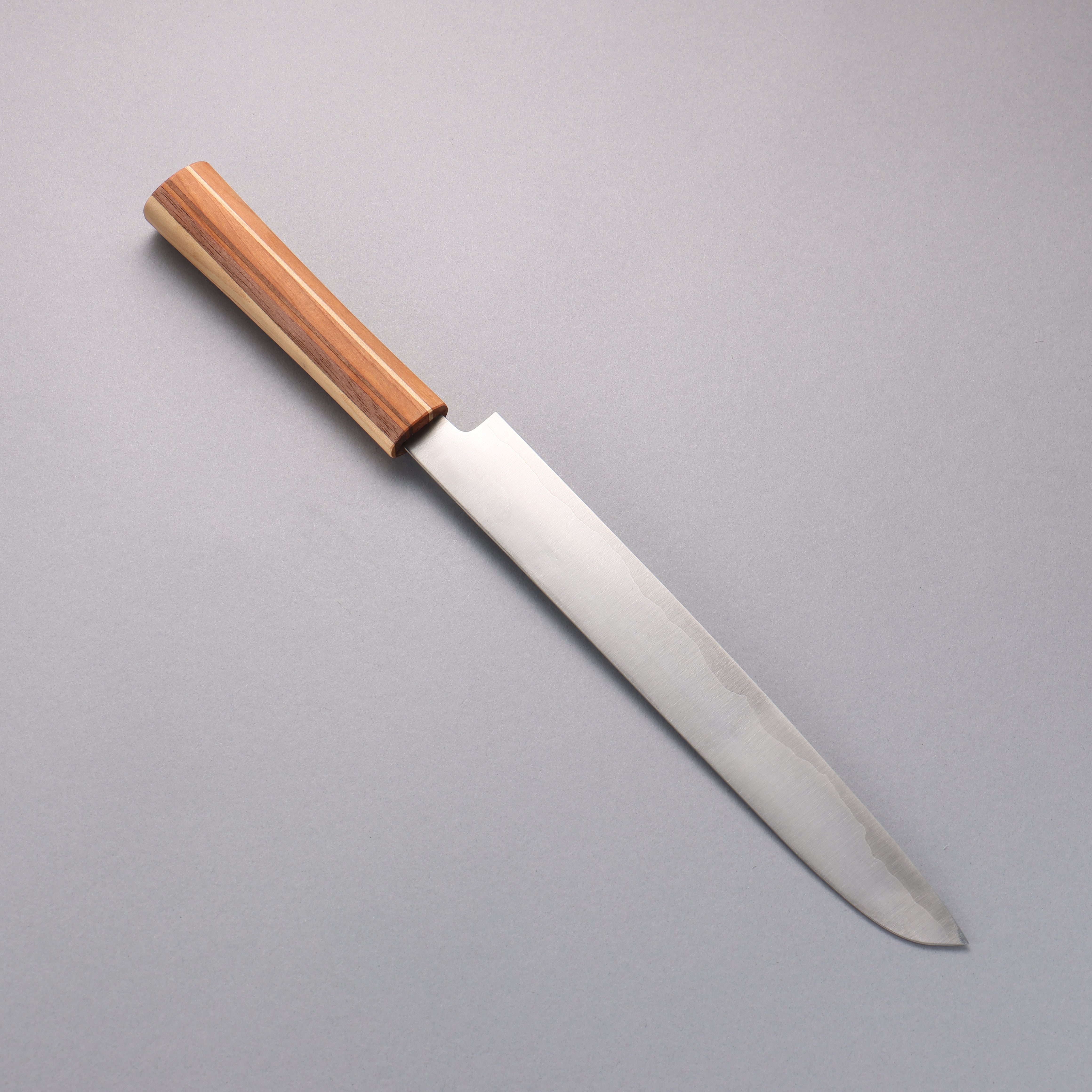 田中 誠貴 瞬 銀三鋼 麵包刀 240mm 楓櫻核桃木複合材 握把 - 清助刃物