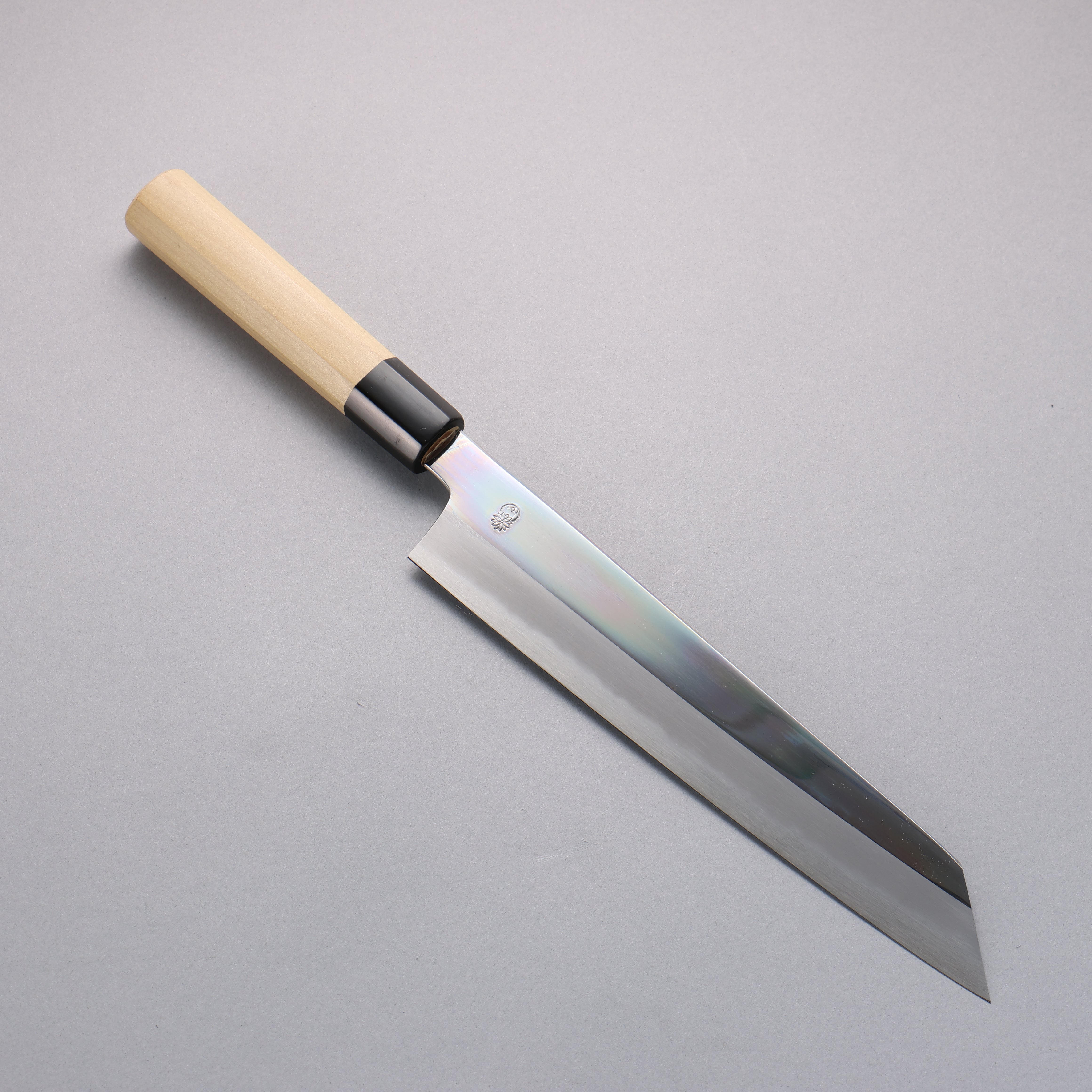 重陽 白鋼 鏡面處理 切付牛刀 240mm 木蘭握把 - 清助刃物