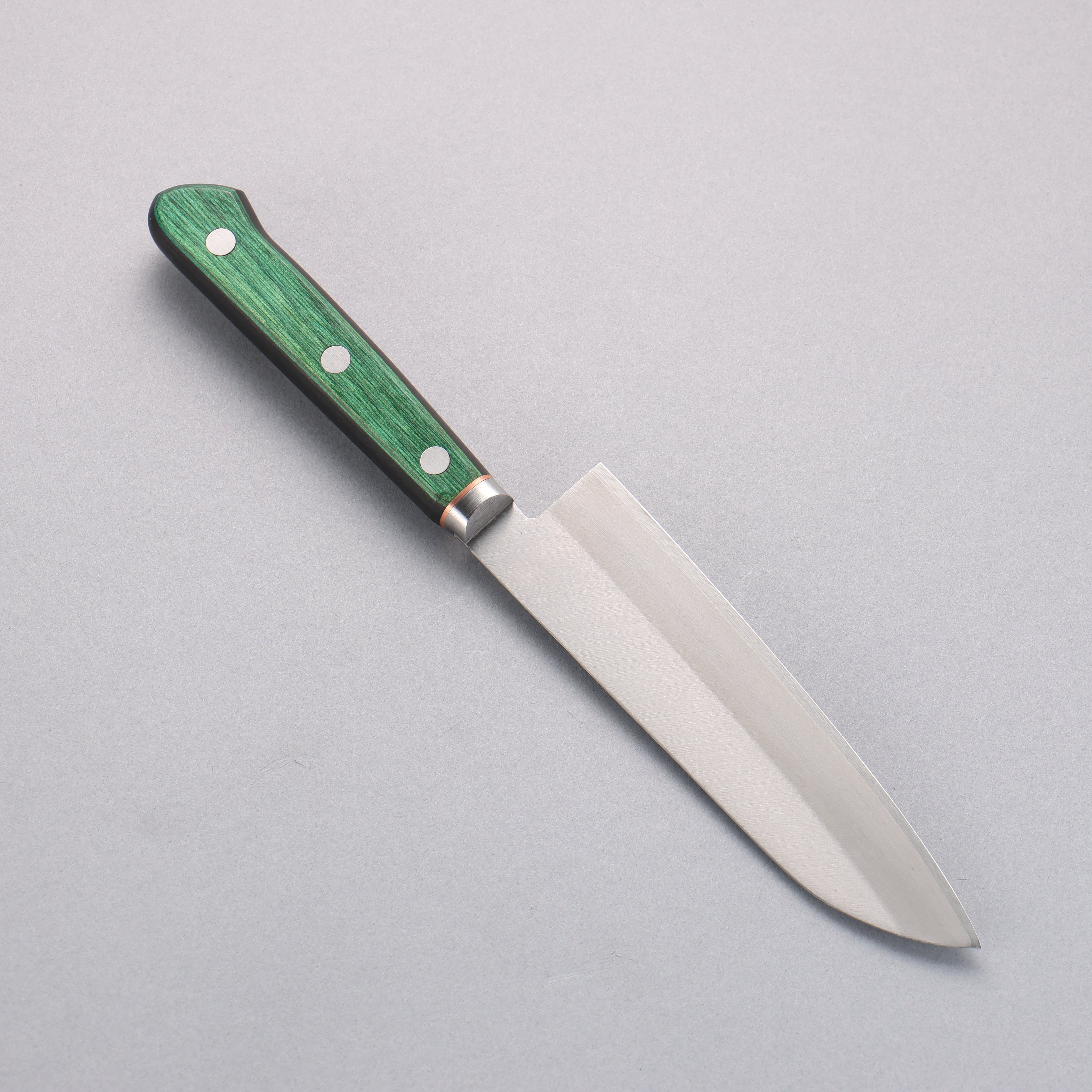 堺 菊守 青鋼一號 小三德刀 日本刀 140mm 合成木(綠色) 握把 - 清助刃物