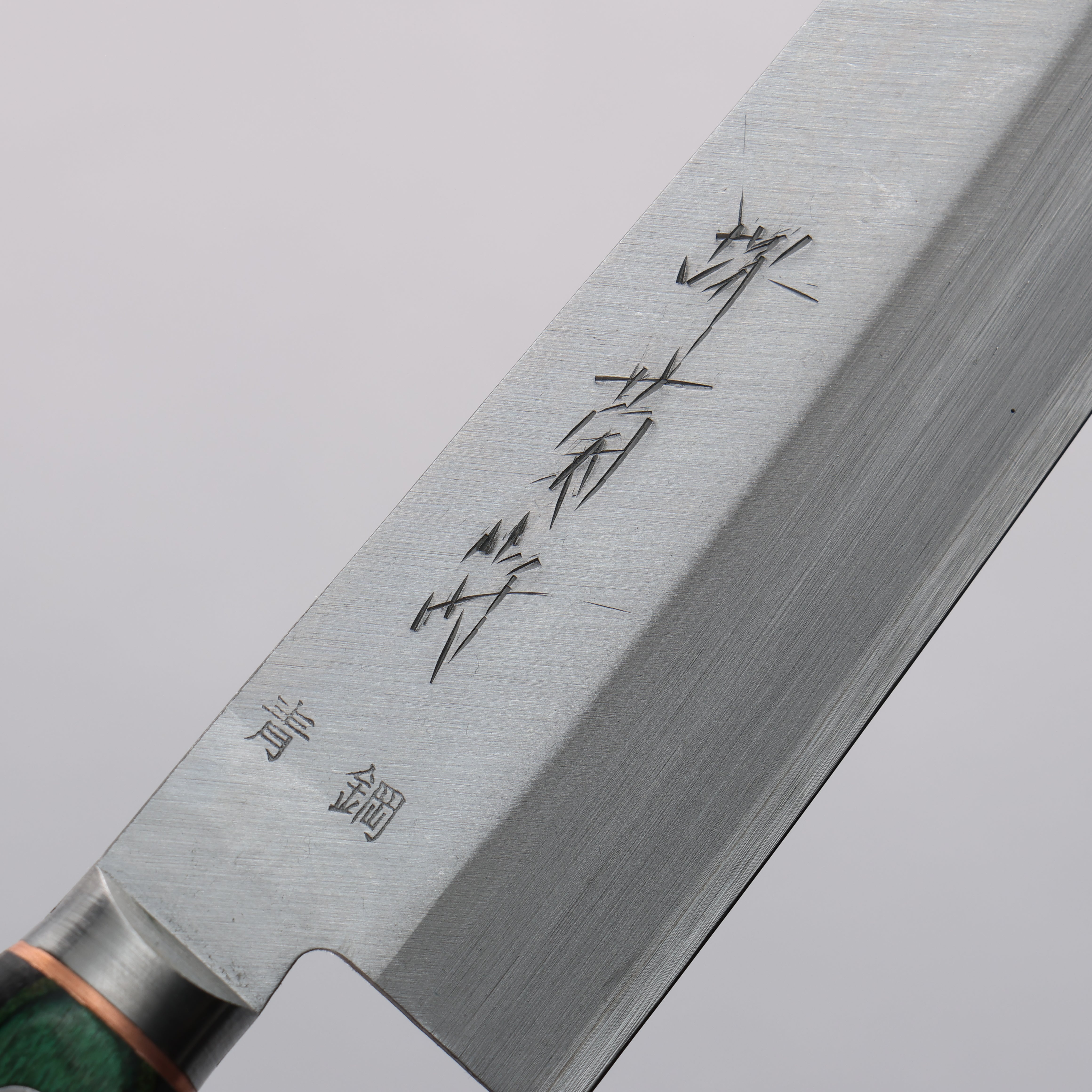 堺 菊守 青鋼一號 小三德刀 日本刀 140mm 合成木(綠色) 握把 - 清助刃物