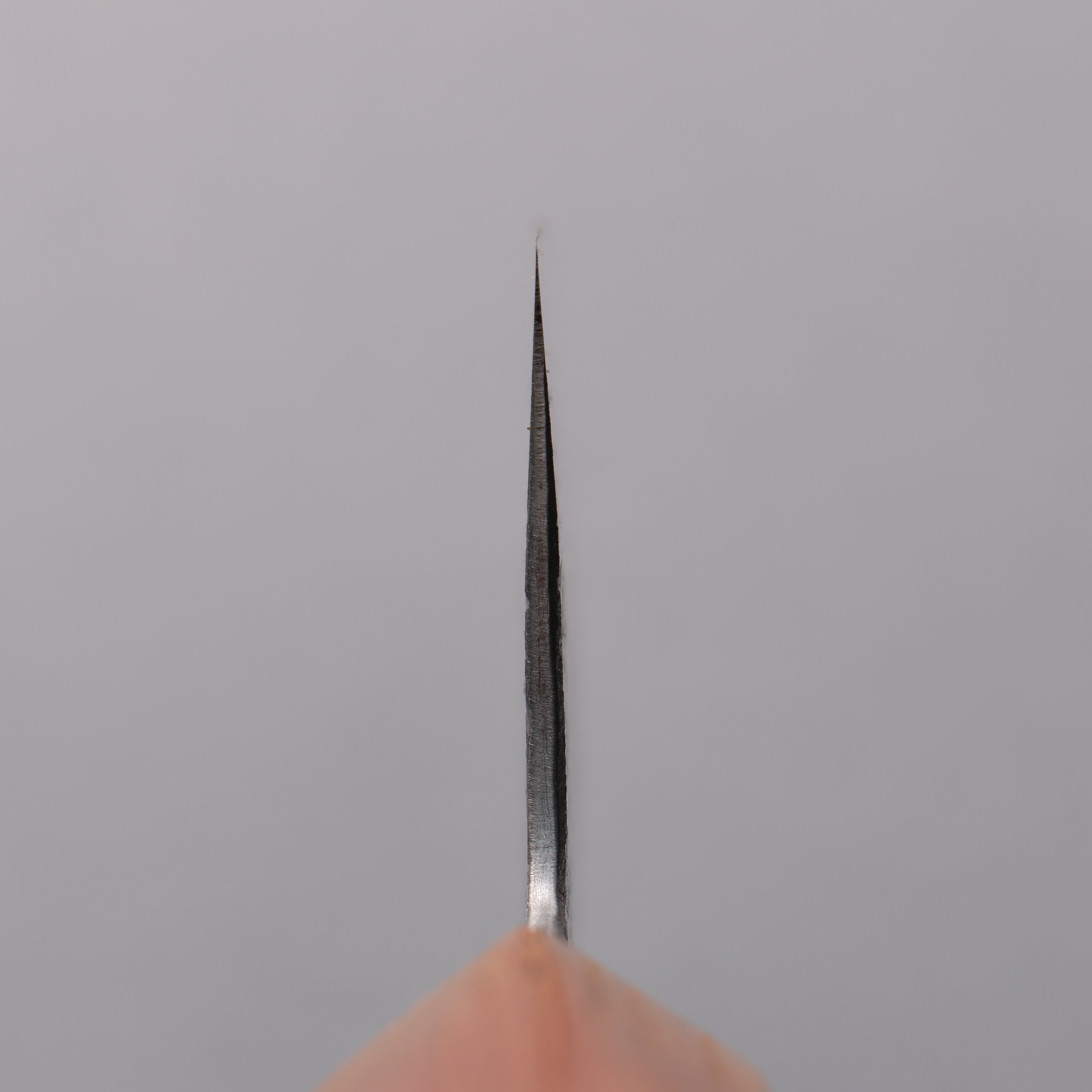 安倍勇光 白鋼一號 鎚目 牛刀 210mm 橡木 (五角形) 握把 - 清助刃物
