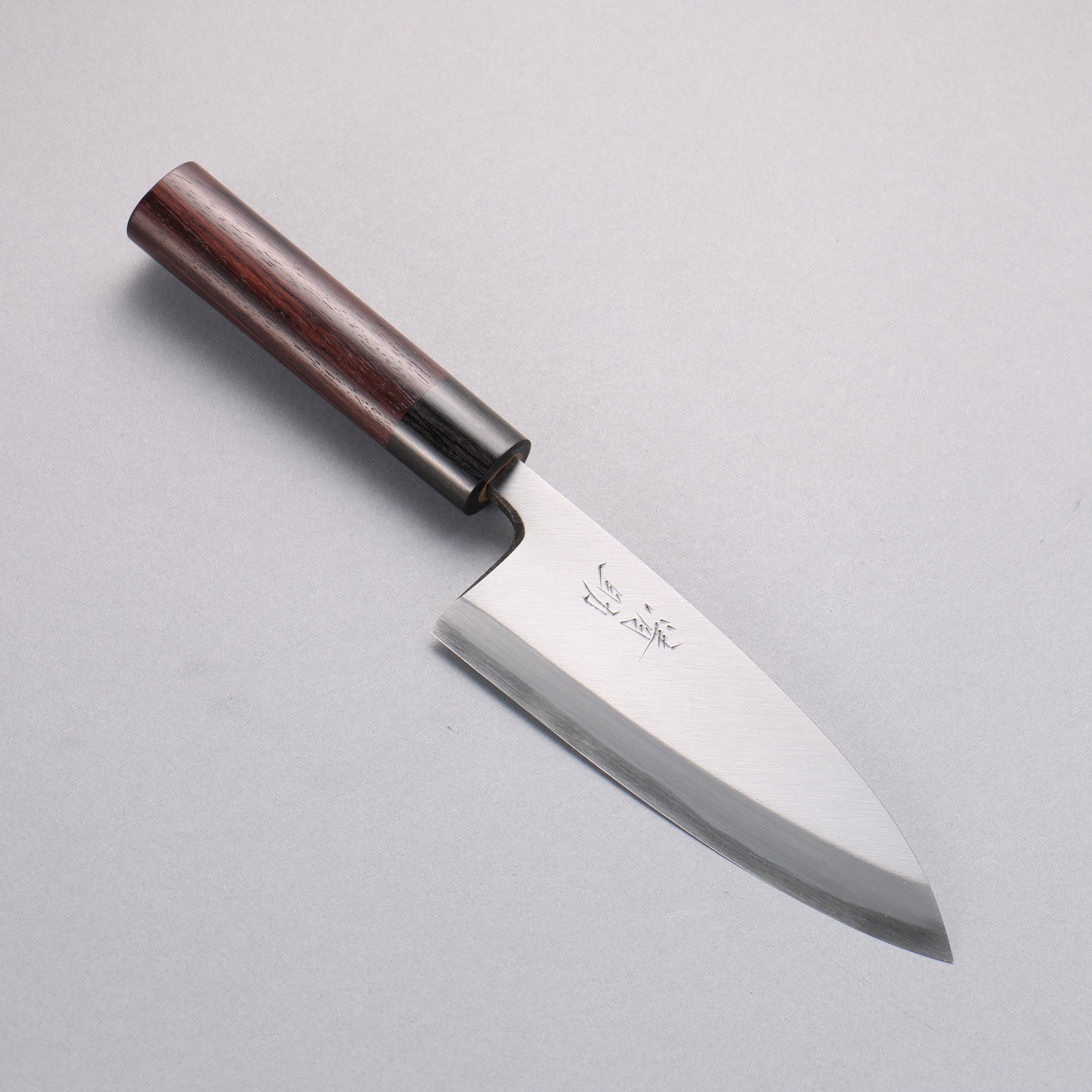 清助 青鋼 霞研 出刃 150mm 紫檀木 握把 - 清助刃物