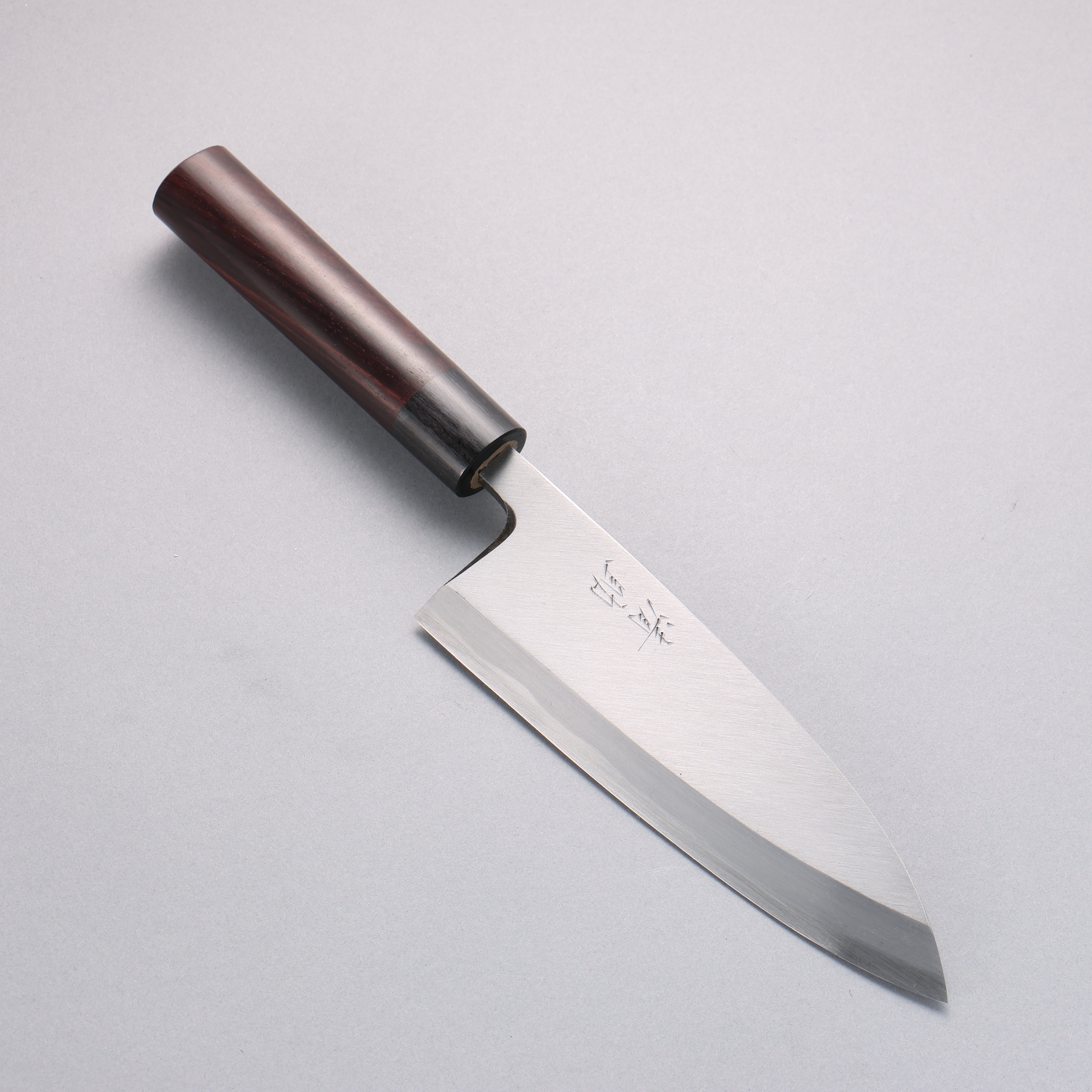 清助 青鋼 霞研 出刃 180mm 紫檀木 握把 - 清助刃物