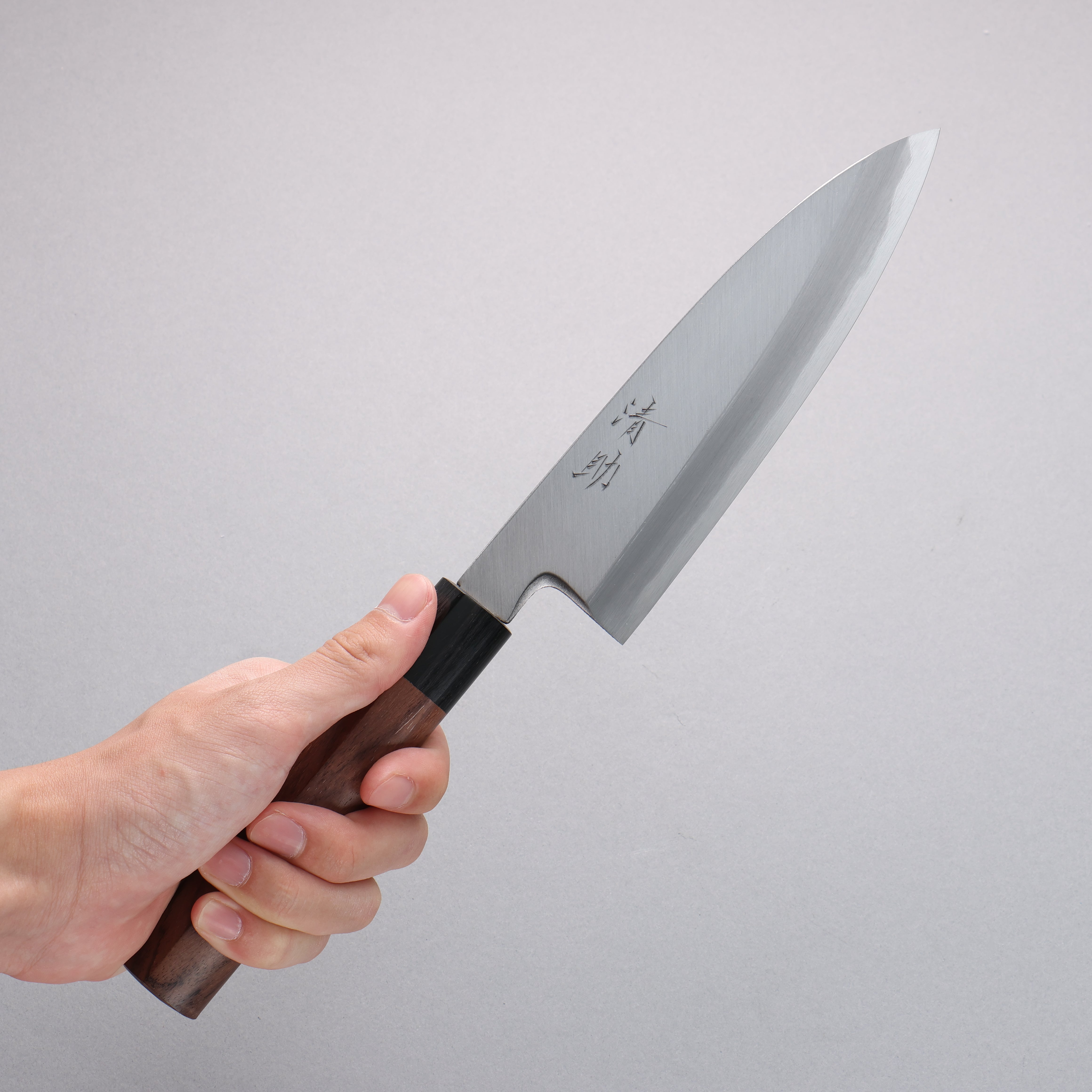清助 白鋼 霞研 舟行 180mm 紫檀木 握把 - 清助刃物