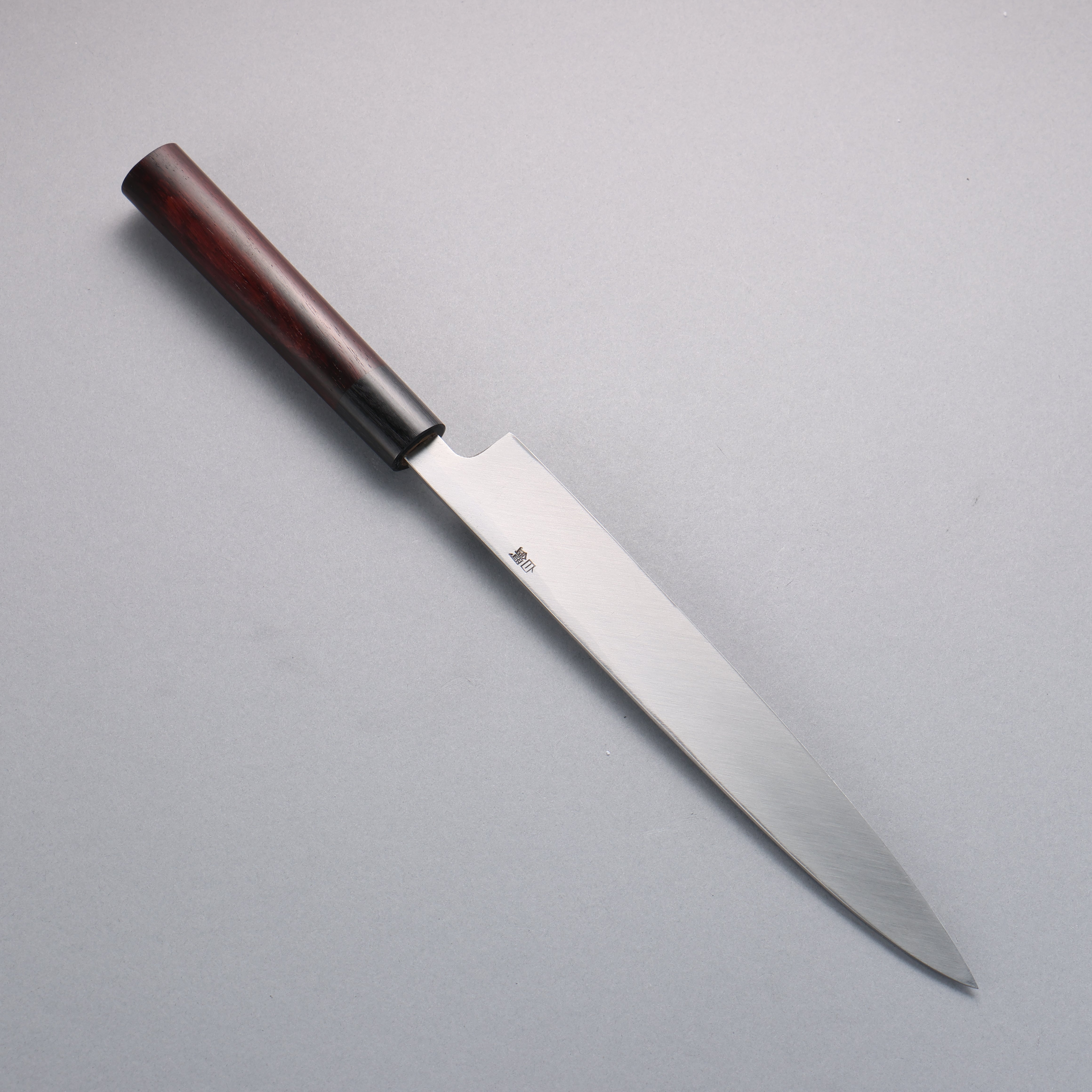 清助 白鋼 霞研 柳刃 240mm 紫檀木 握把 - 清助刃物
