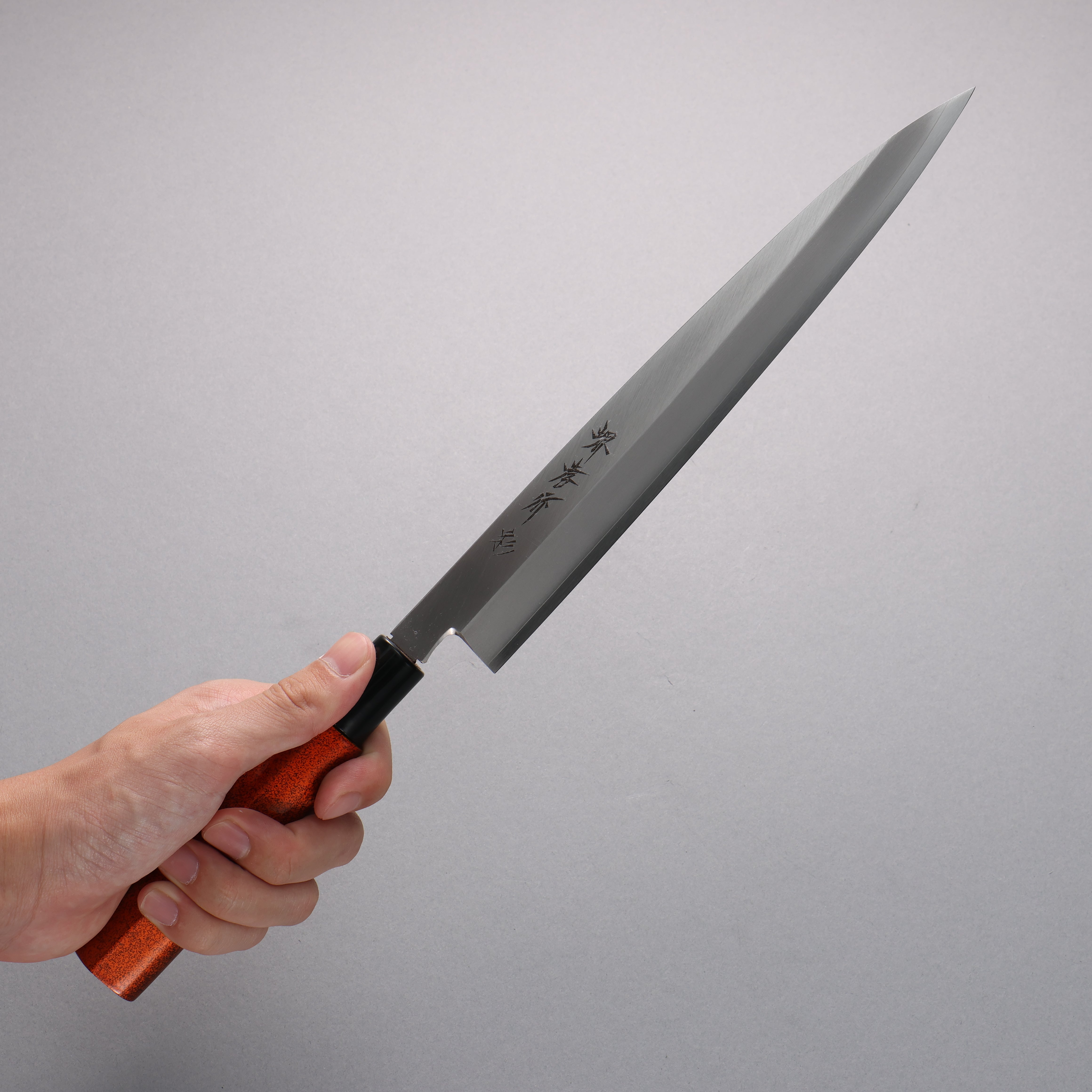 堺 孝行 四季彩 光 INOX 柳刃 漆塗握把 附刀鞘 240/270/300mm - 清助刃物