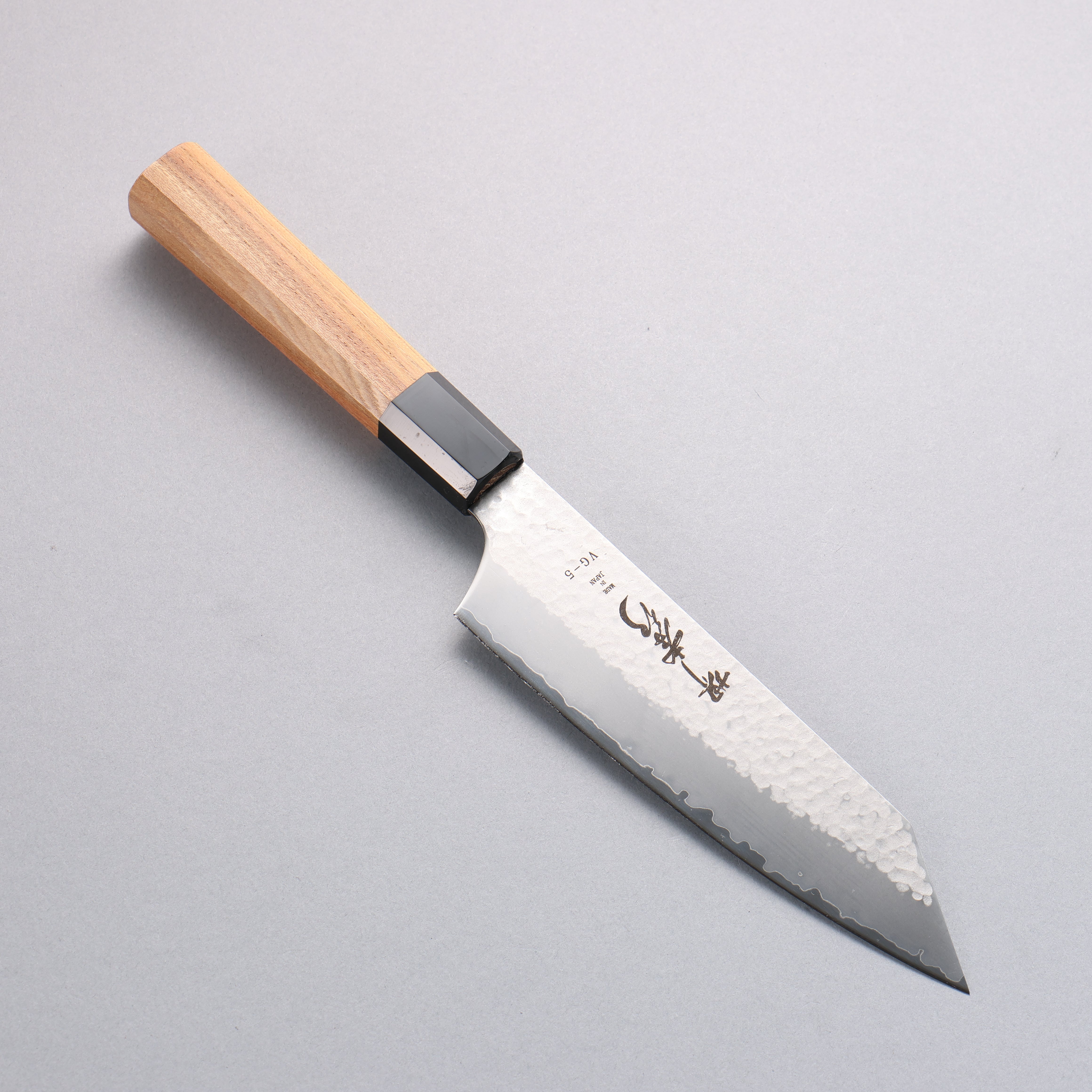 堺 孝行 VG5 鎚目 文化刀 170mm 木蘭(口輪:黑色塑料) 握把 Kataoka - 清助刃物