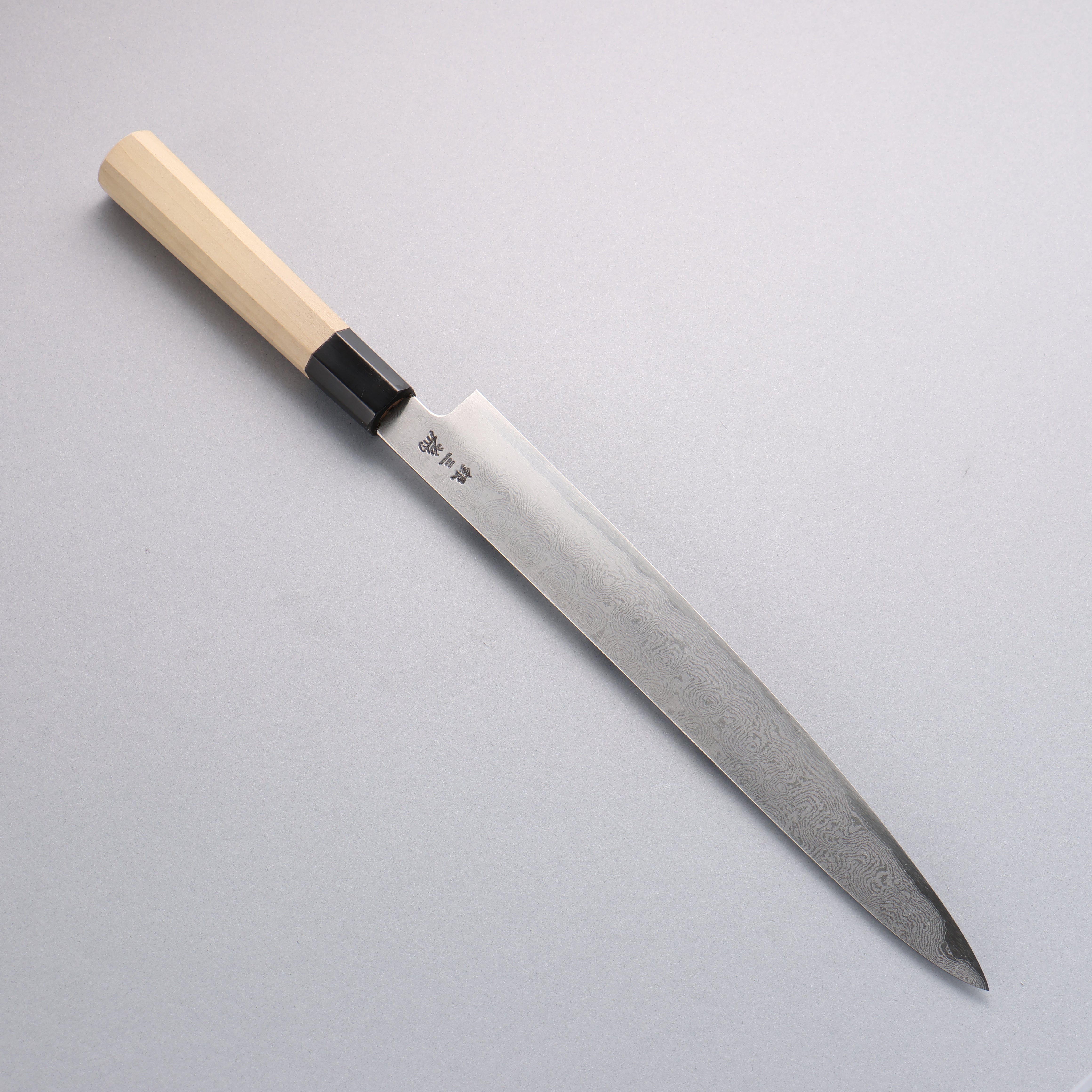 堺 孝行 銀三鋼 大馬士革紋 筋引 270mm 握把 - 清助刃物