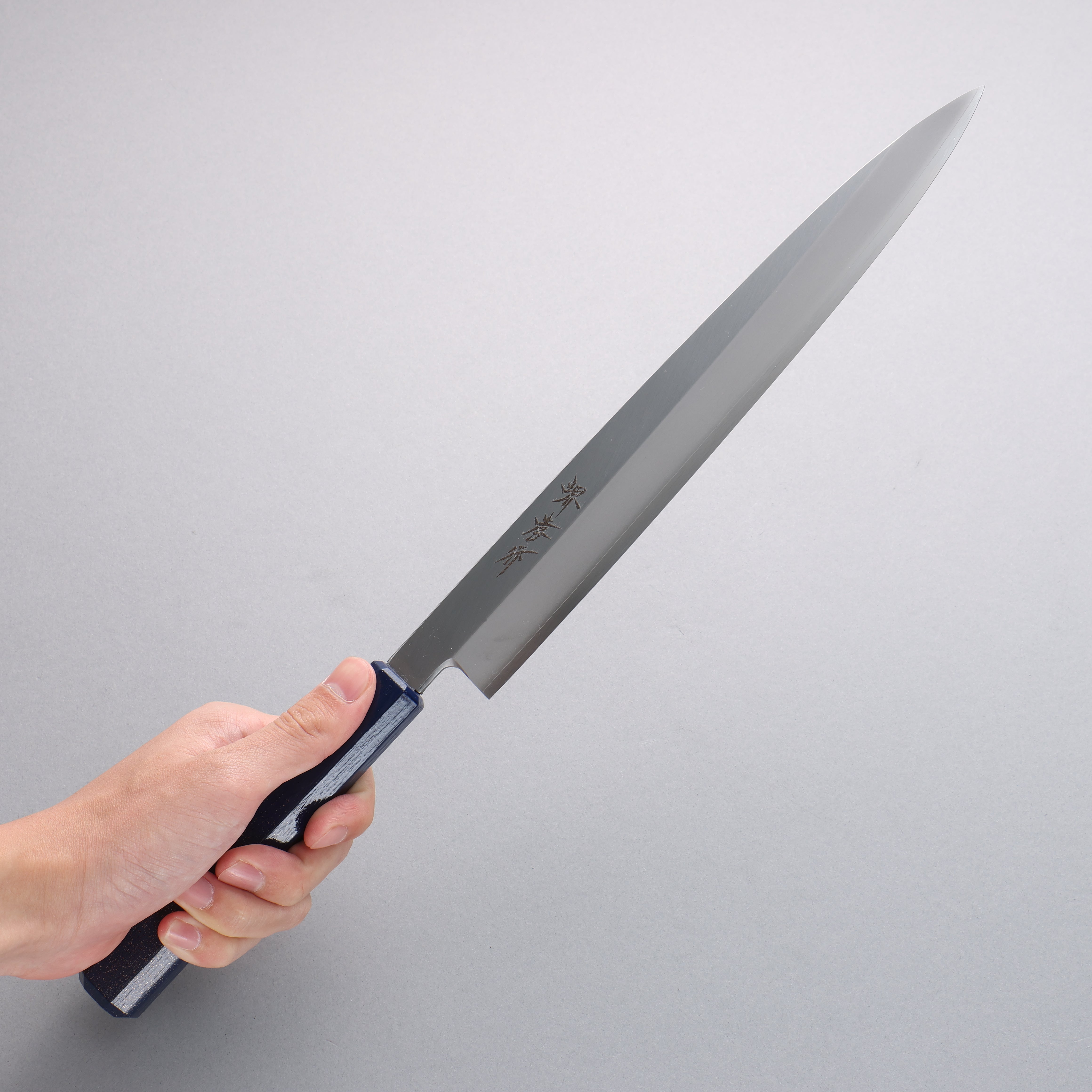 堺 孝行 七色 INOX 鉬鋼 柳刃 270mm ABS 樹脂(群青珠光)握把 - 清助刃物