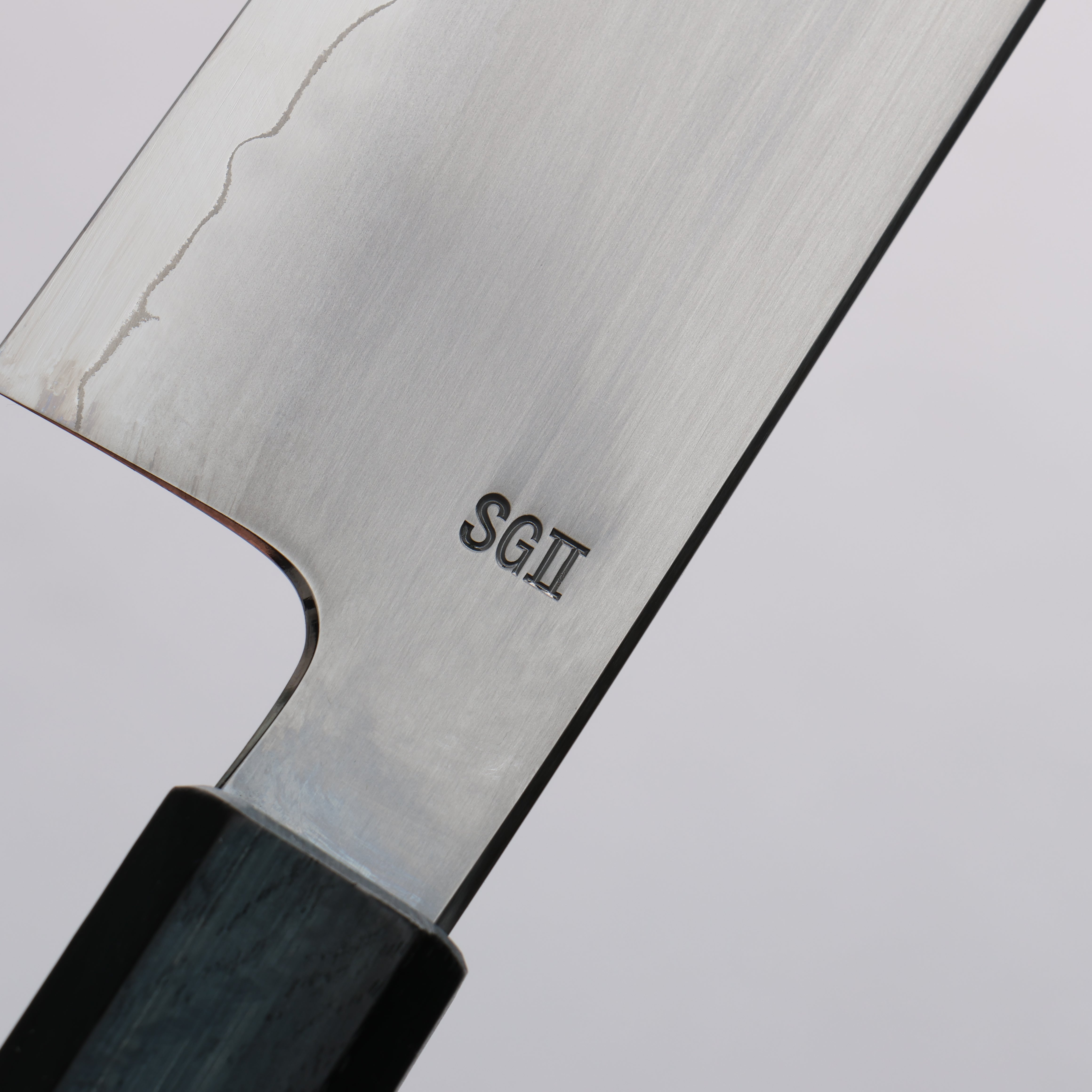 明神直人 SG2 霞研 三德刀 170mm 橡木(靛藍染色) 握把 - 清助刃物
