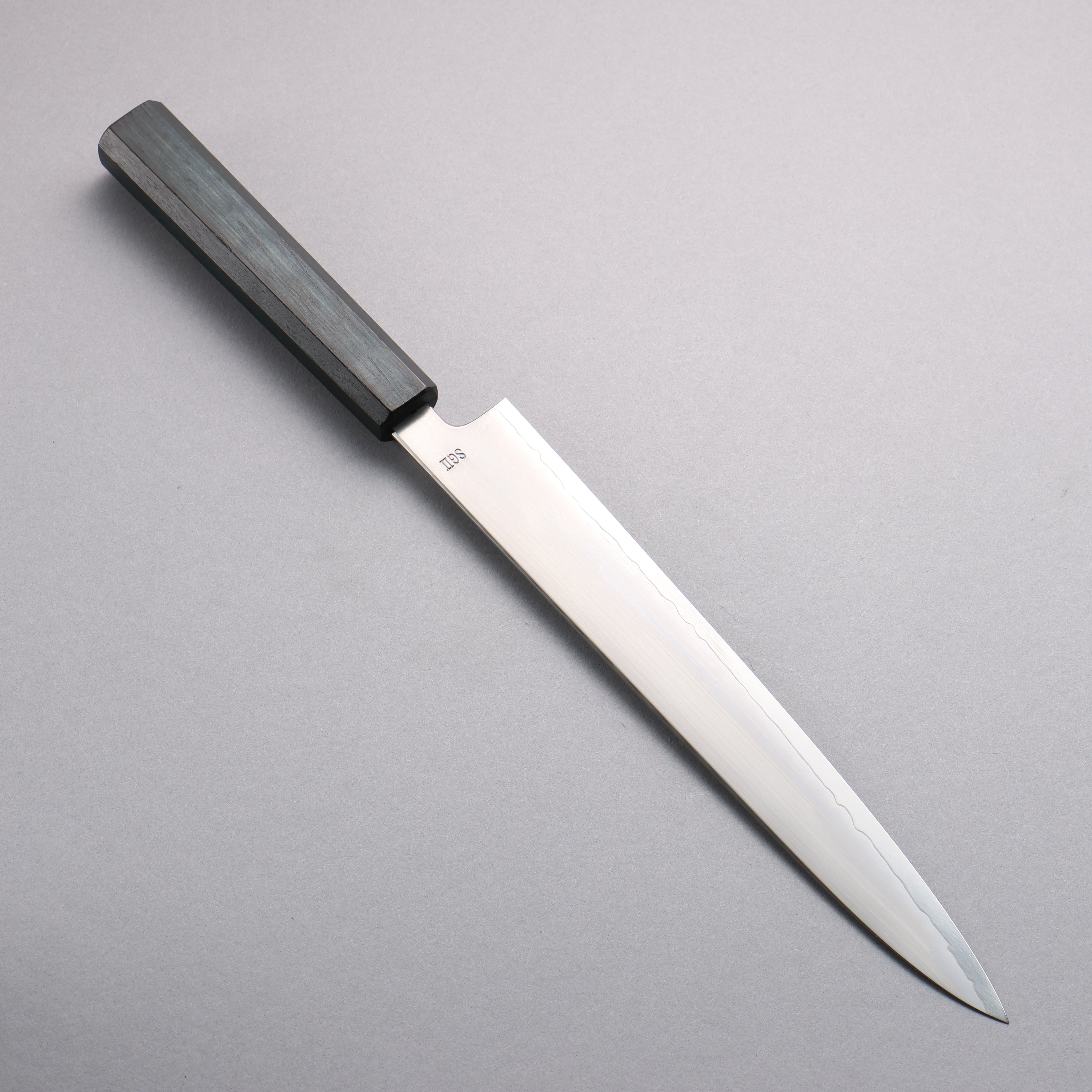 明神直人 SG2 霞研 筋引 240mm 橡木(靛藍染色) 握把 - 清助刃物