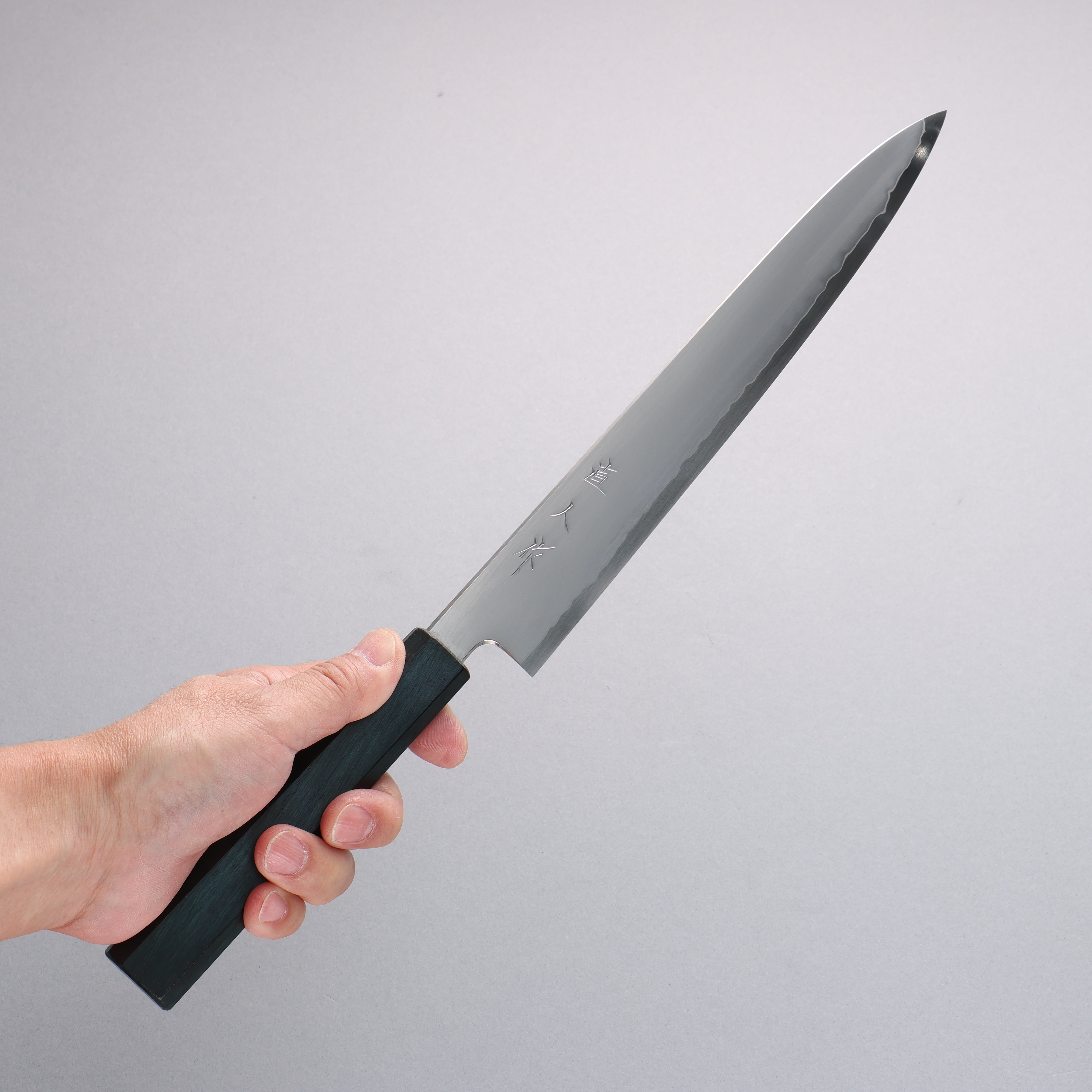 明神直人 SG2 霞研 筋引 240mm 橡木(靛藍染色) 握把 - 清助刃物