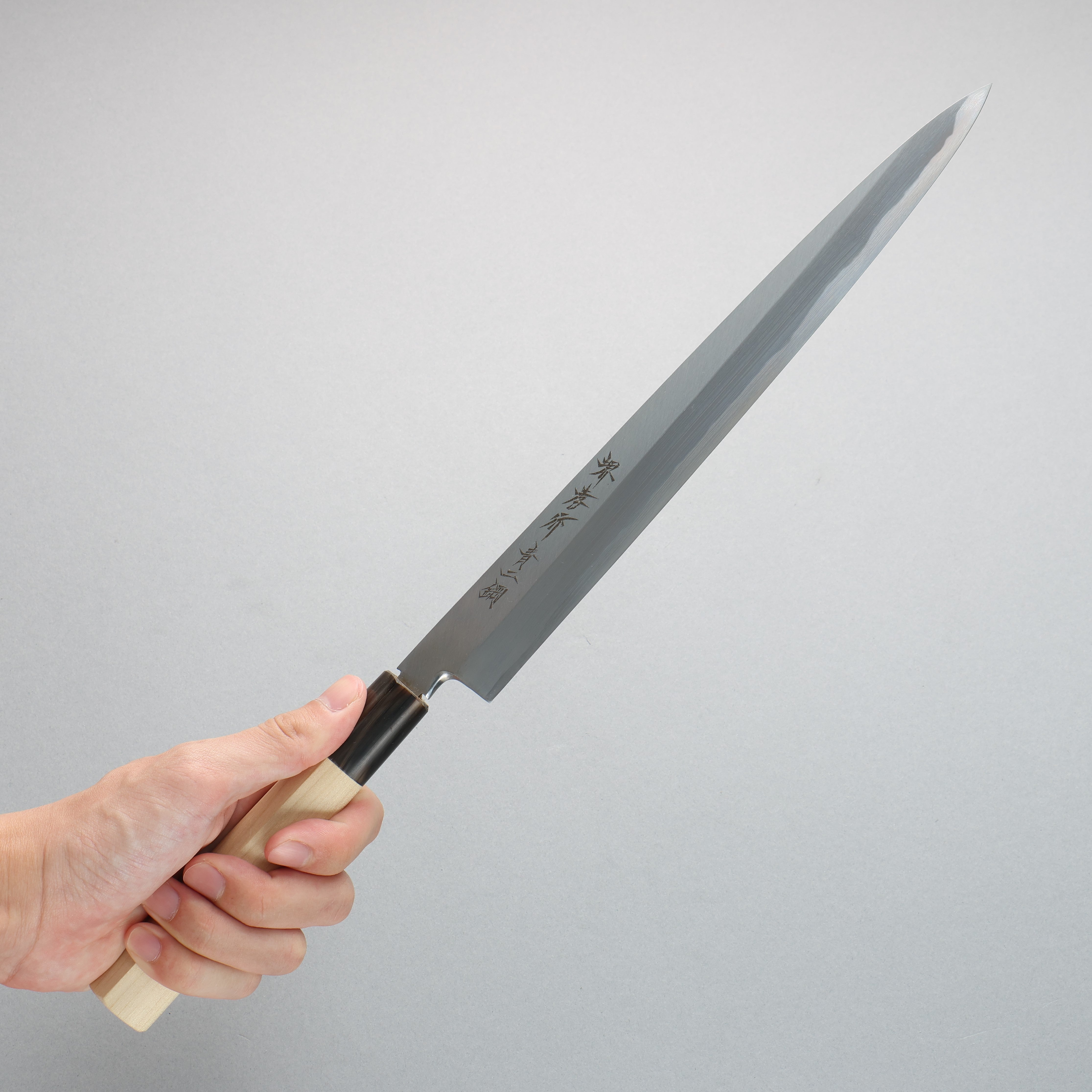 堺 孝行 青鋼二號 河豚刀 270mm 木蘭握把 - 清助刃物