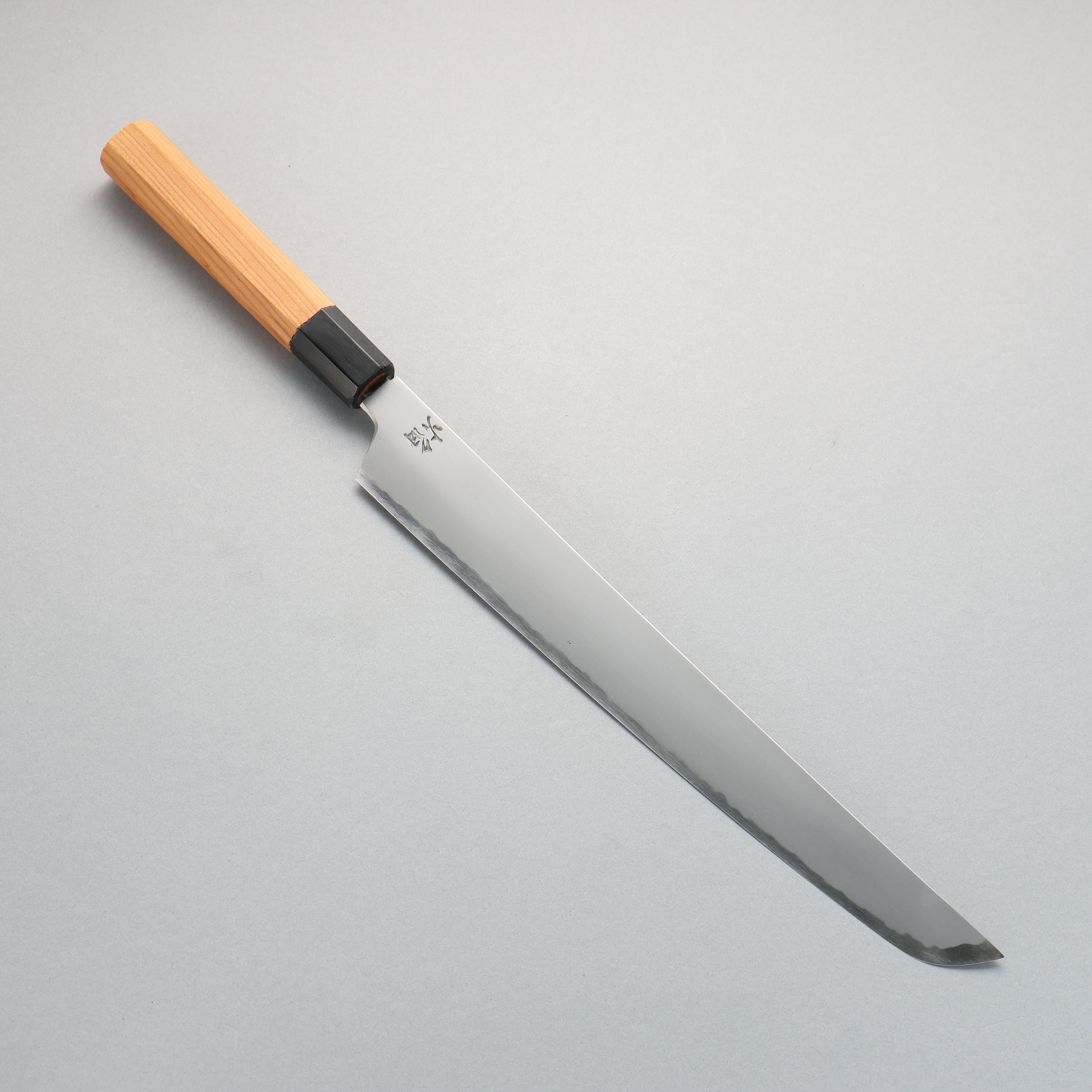 堺 孝行 焰 玄武 青鋼二號 先丸柳刃 300mm 紫杉木握把 附刀鞘 - 清助刃物