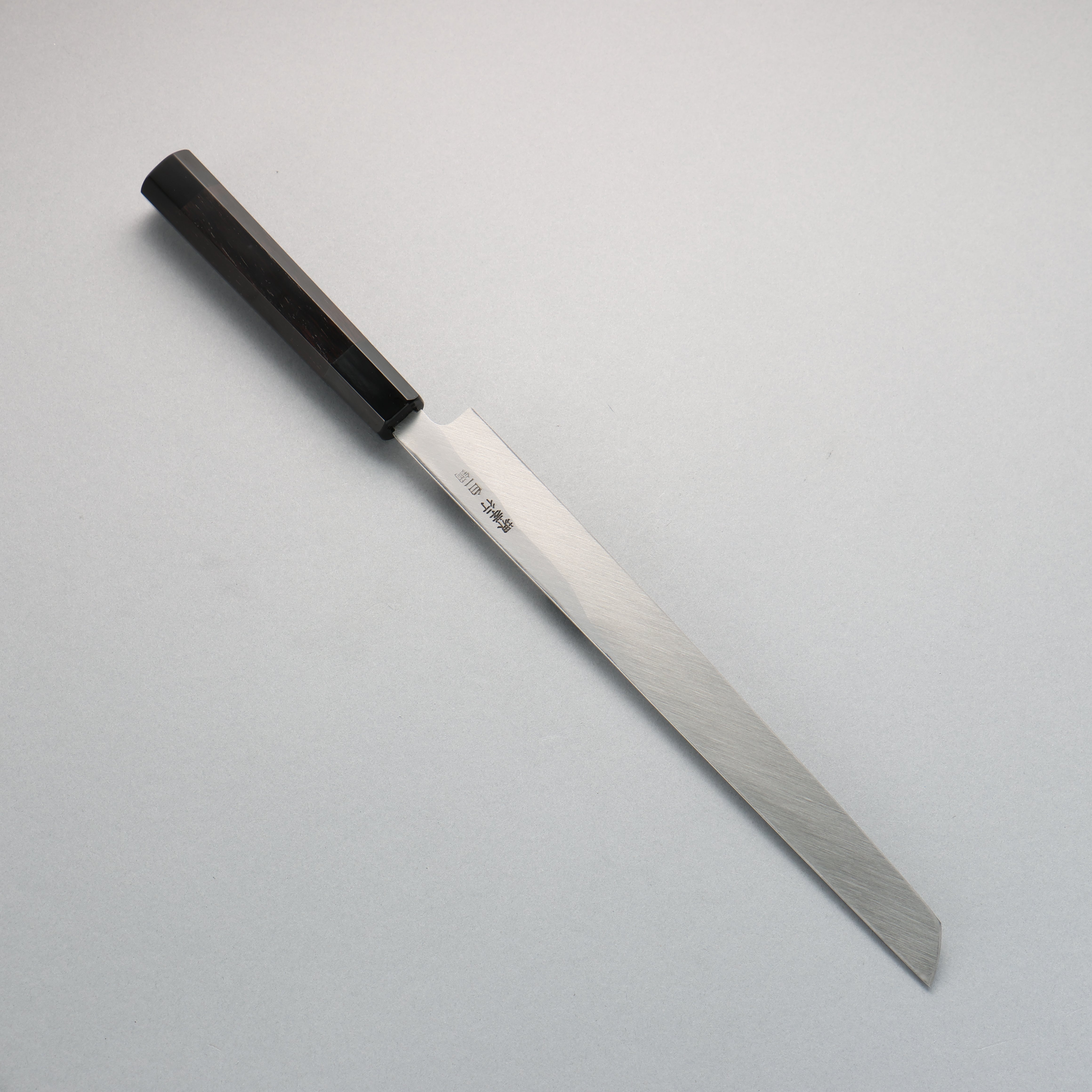 堺 孝行 白虎 白鋼一號 先丸蛸引 270mm 黑檀握把 附刀鞘 - 清助刃物