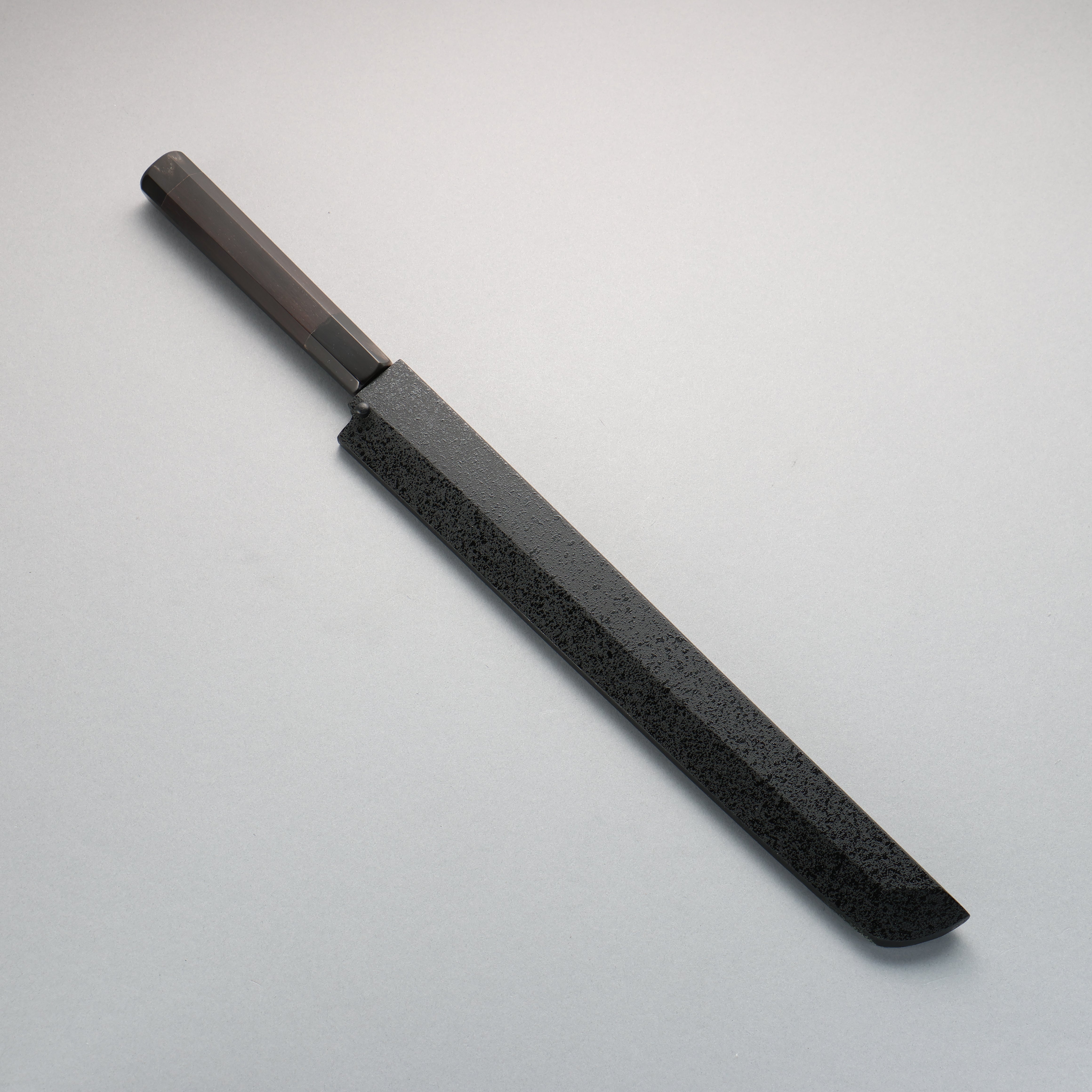 堺 孝行 白虎 白鋼一號 先丸蛸引 300mm 黑檀 握把 附刀鞘 - 清助刃物