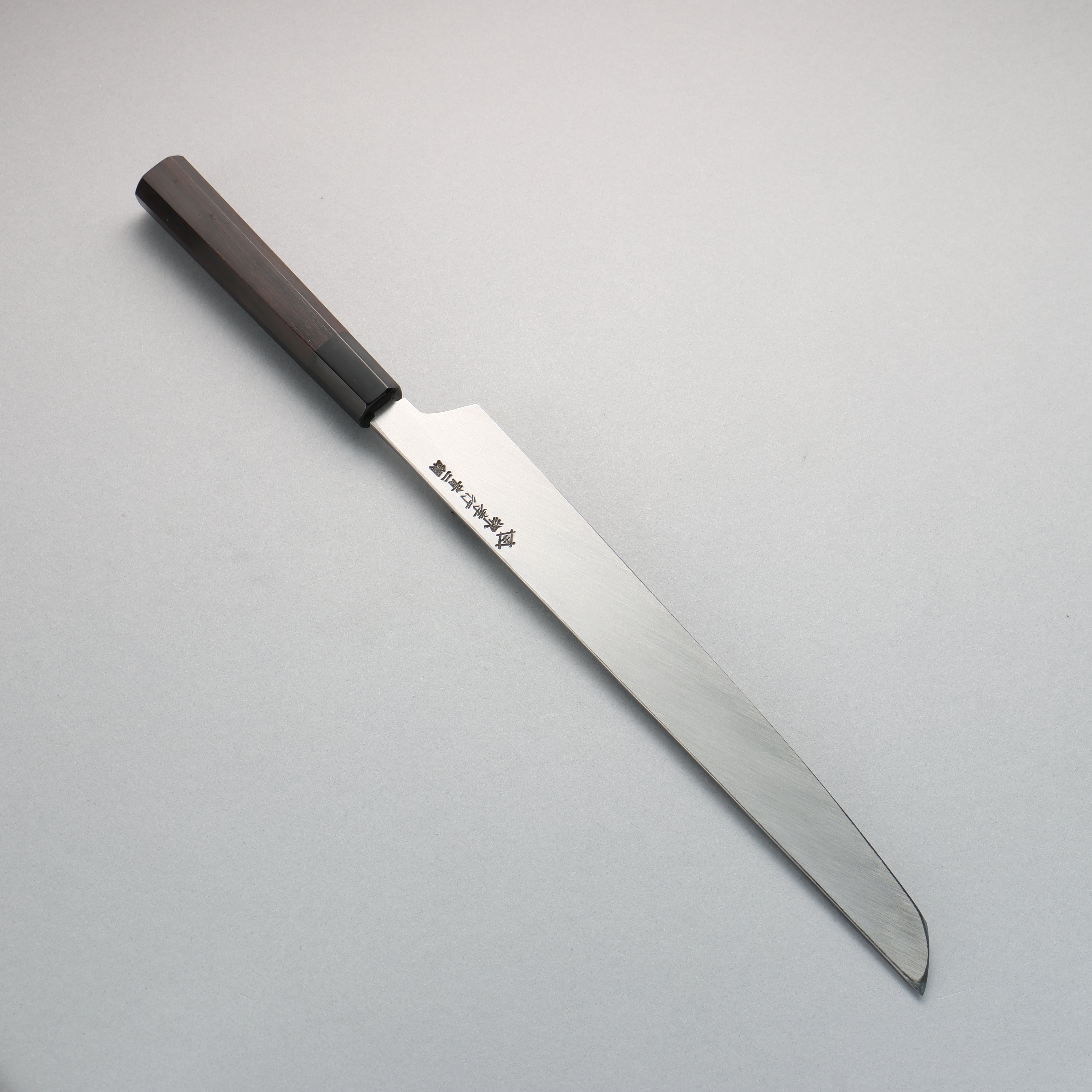 堺 孝行 玄武 青鋼二號 鏡面處理 先丸柳刃 300mm 黑檀握把 - 清助刃物