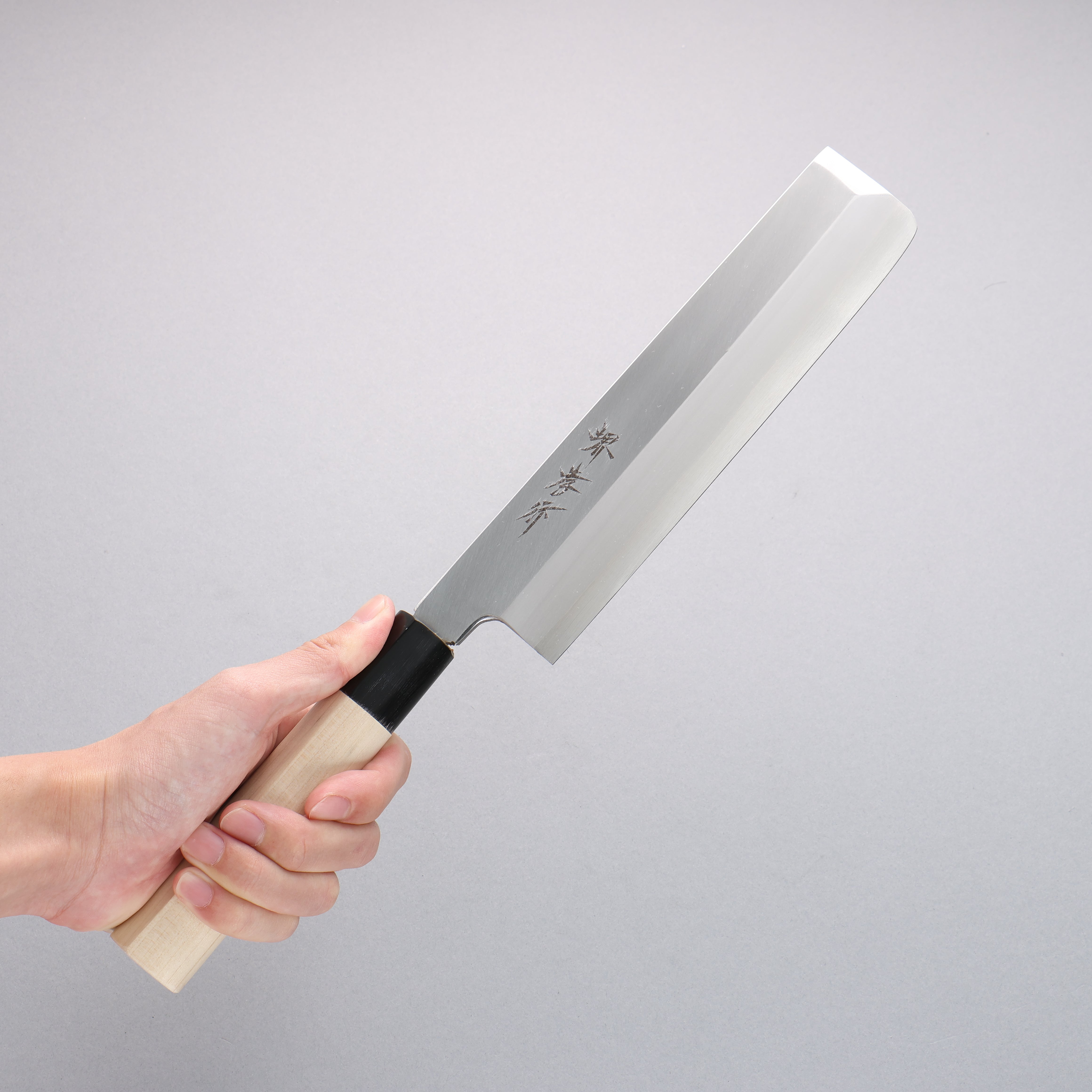 堺 孝行 INOX 鉬鋼 薄刃 210mm 木蘭握把 - 清助刃物