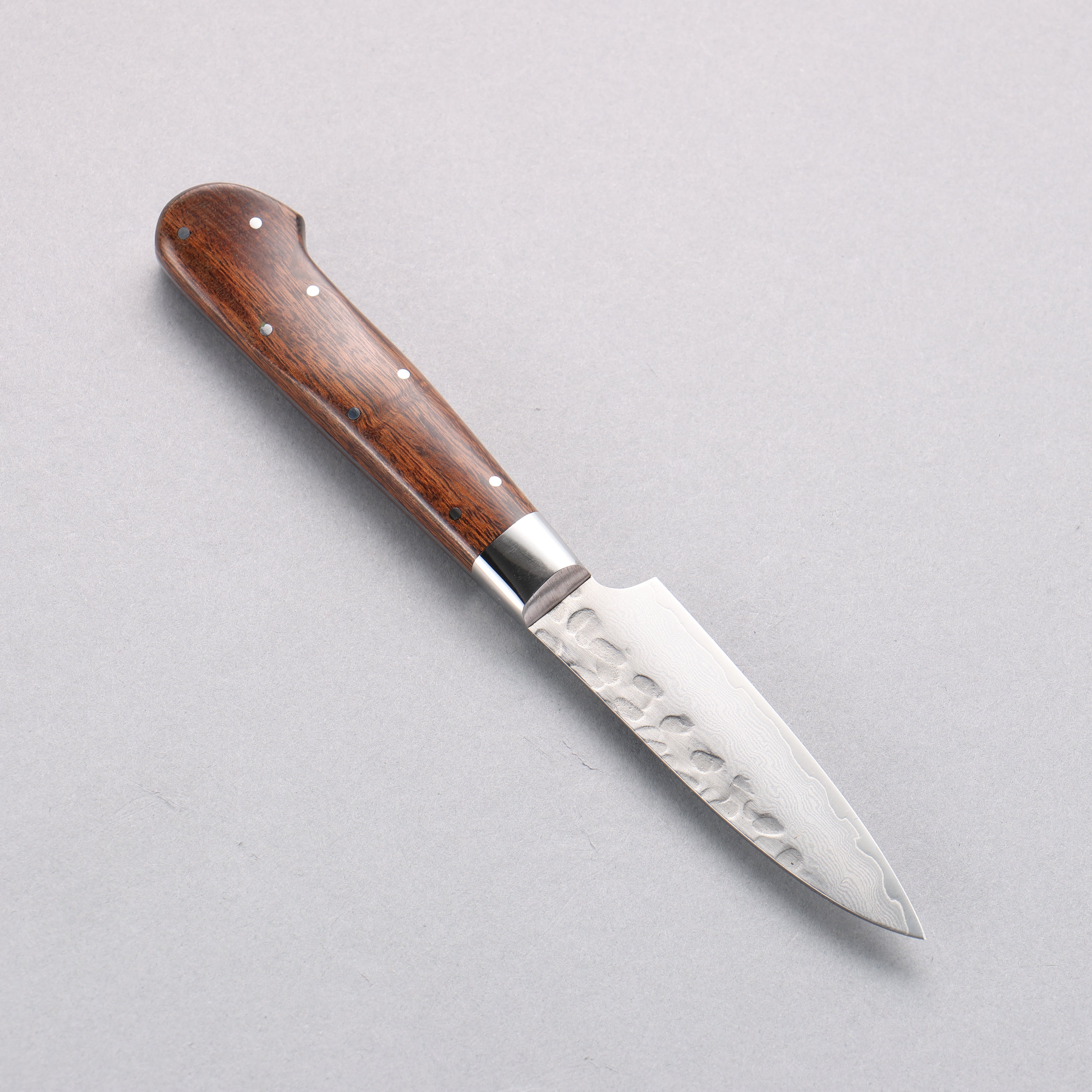 堺 孝行 VG10 33層 大馬士革紋 多用途小刀 80mm 沙漠鐵木(杉原型) 握把 - 清助刃物