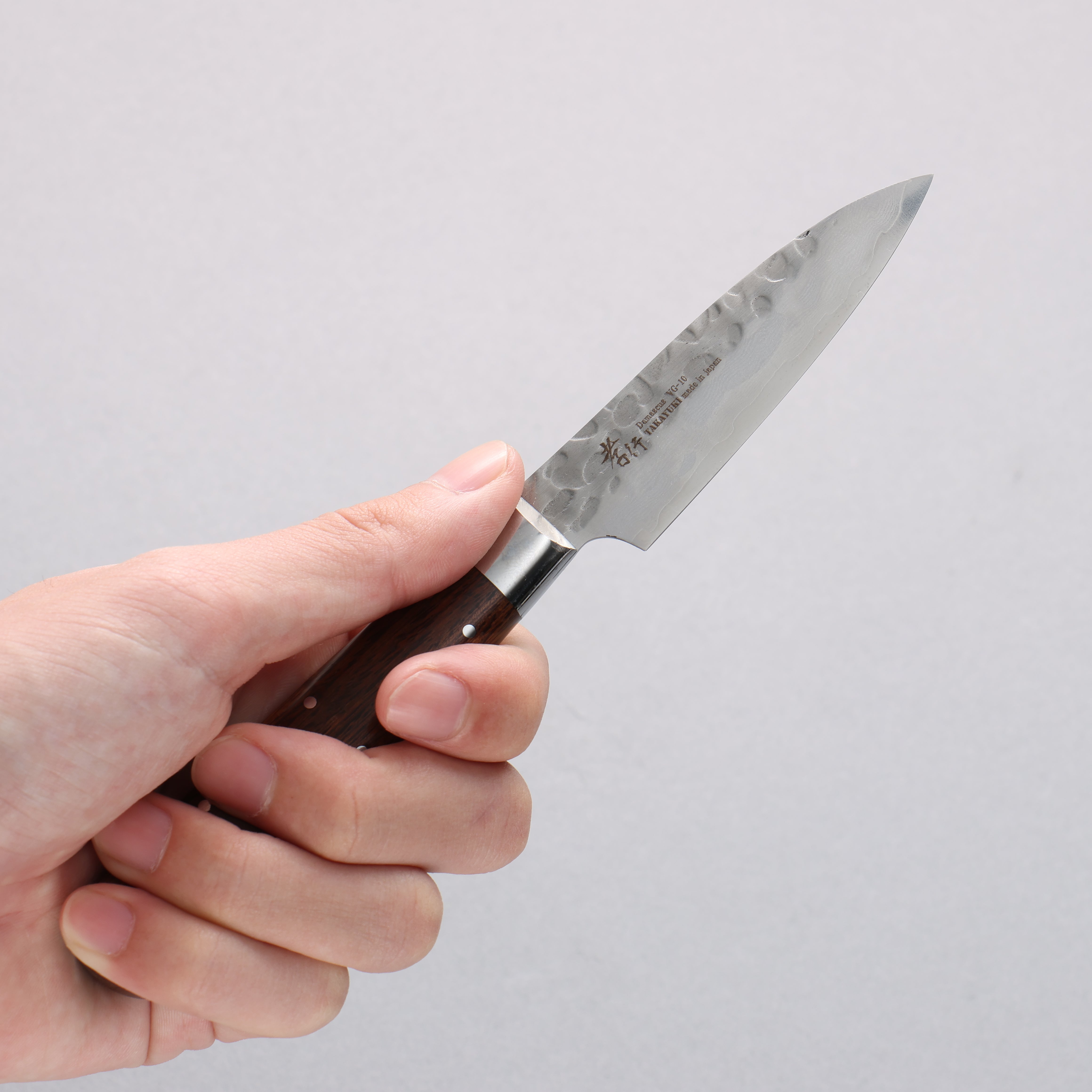 堺 孝行 VG10 33層 大馬士革紋 多用途小刀 80mm 沙漠鐵木(杉原型) 握把 - 清助刃物