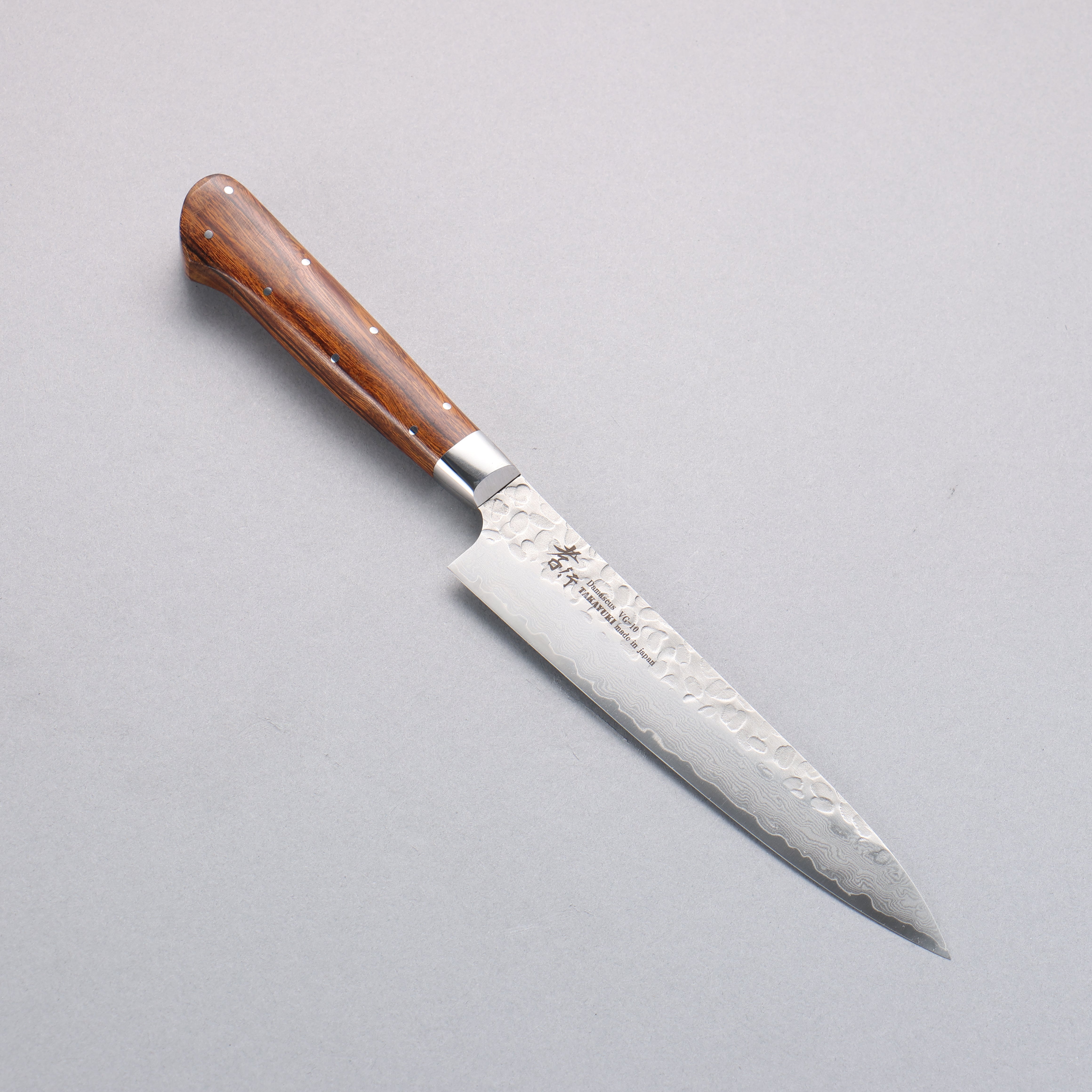 堺 孝行 VG10 33層 大馬士革紋 多用途小刀 150mm 沙漠鐵木(杉原型) 握把 - 清助刃物