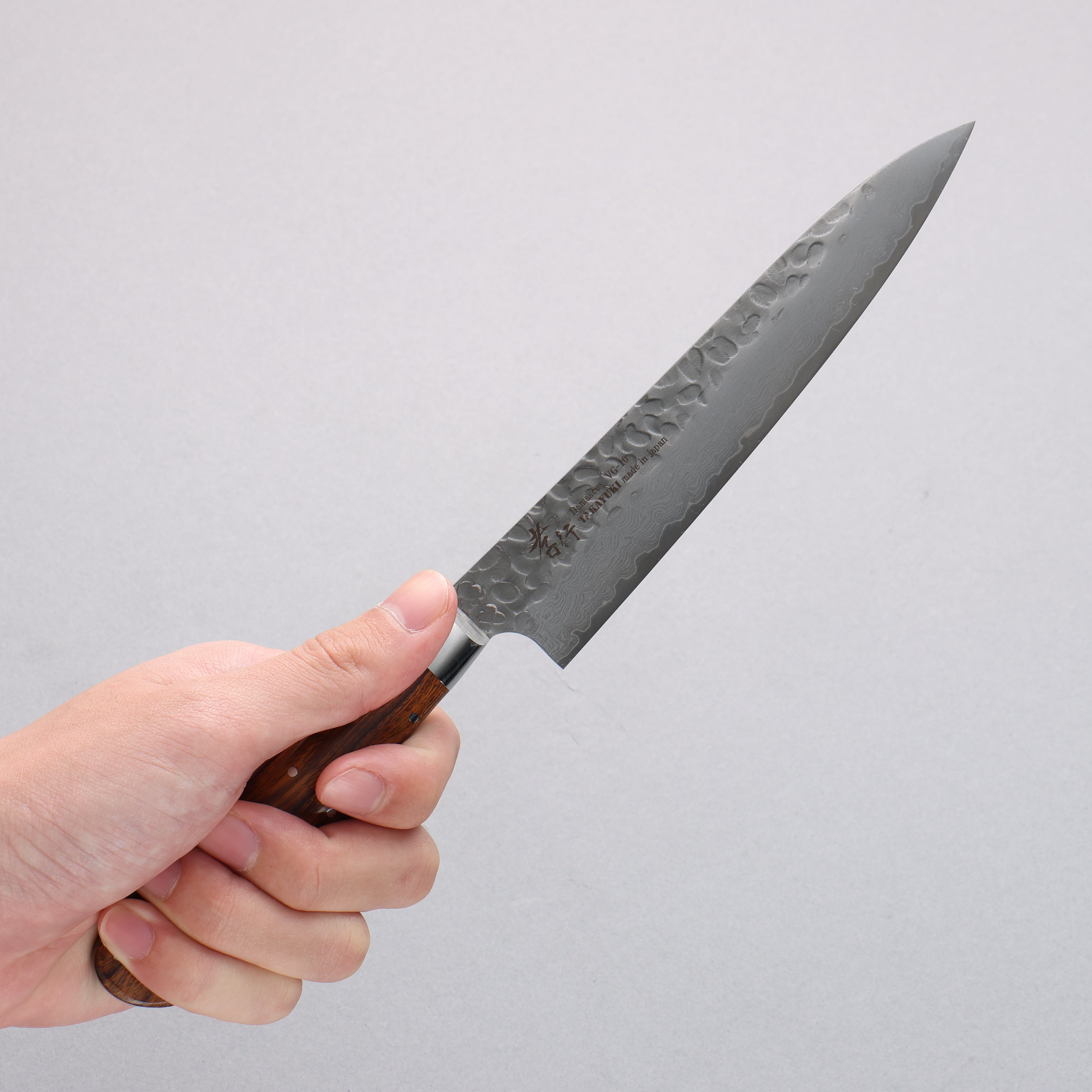 堺 孝行 VG10 33層 大馬士革紋 多用途小刀 150mm 沙漠鐵木(杉原型) 握把 - 清助刃物