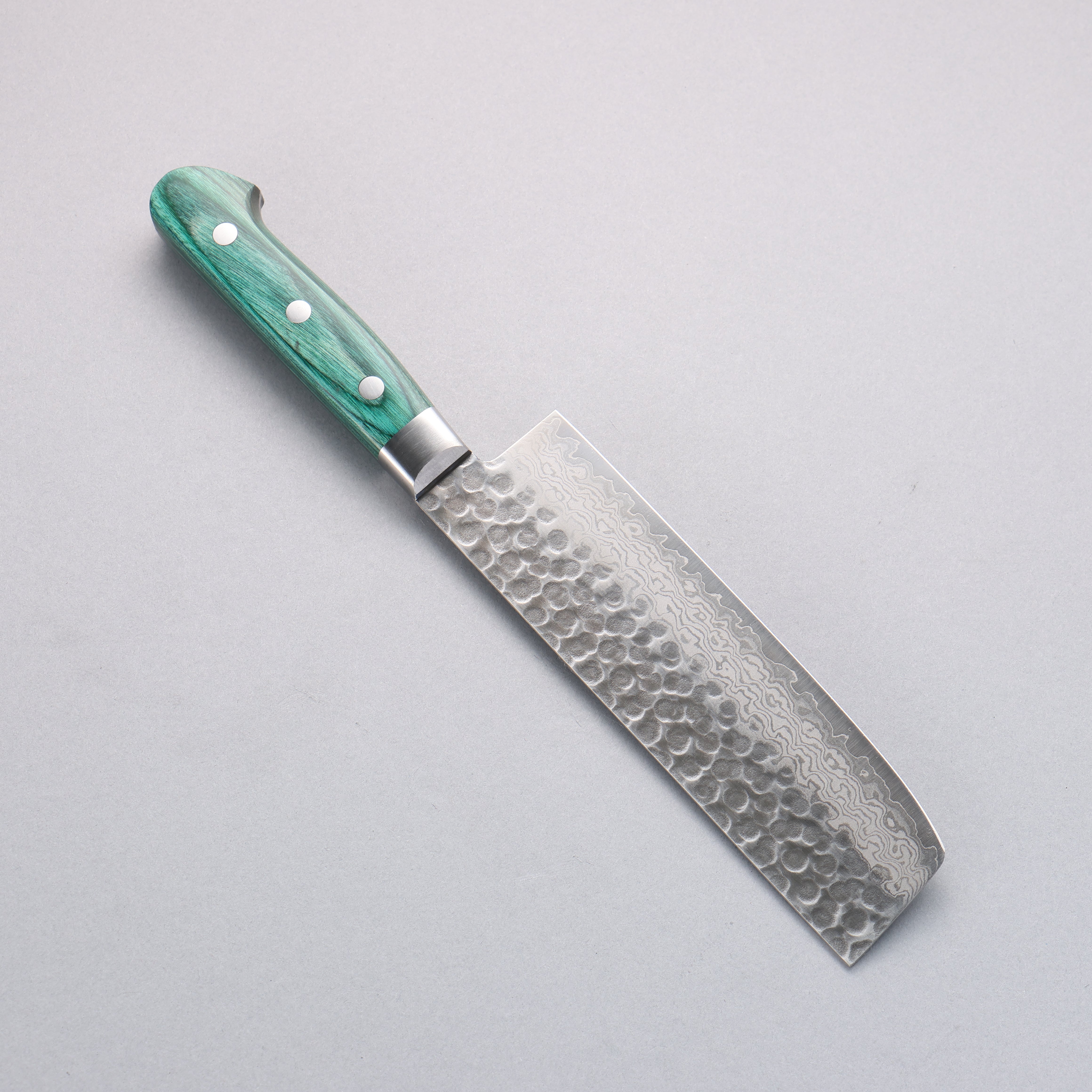 堺 孝行 VG10 17層大馬士革紋 菜切 170mm 合成木(綠色) 握把 - 清助刃物