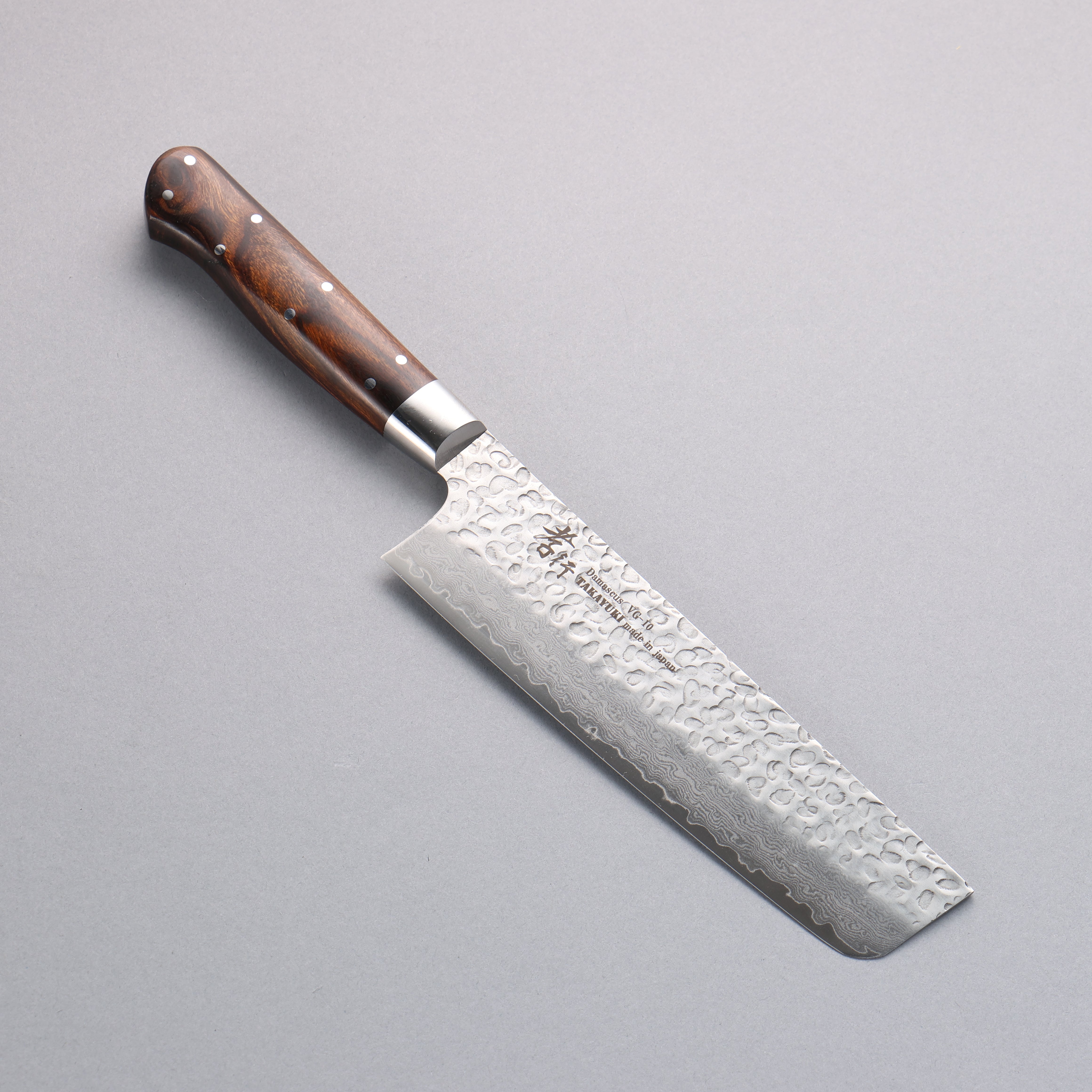 堺 孝行 VG10 33層 大馬士革紋 菜切 160mm 沙漠鐵木(杉原型) 握把 - 清助刃物