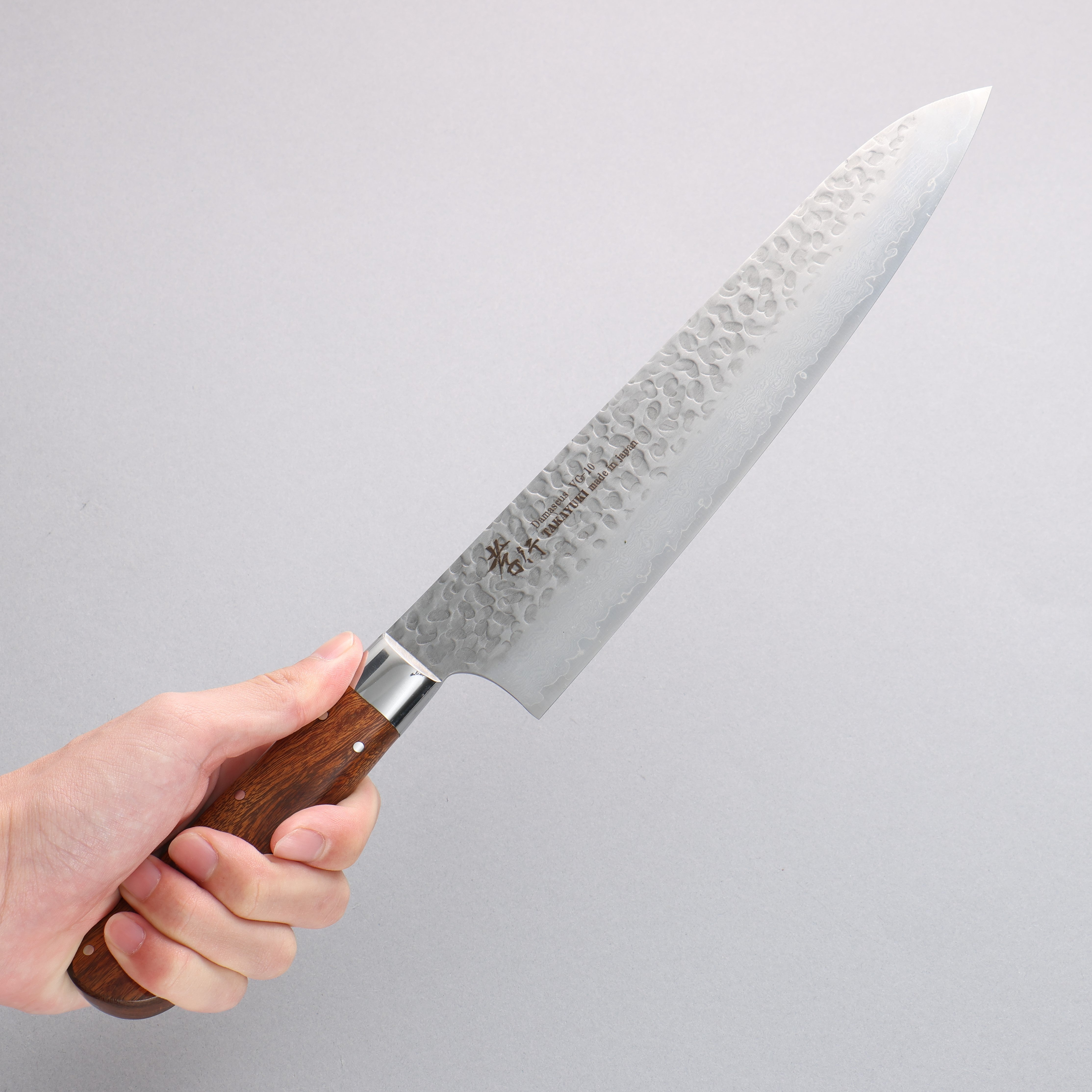 堺 孝行 VG10 33層 大馬士革紋 牛刀 240mm 沙漠鐵木(杉原型) 握把 - 清助刃物