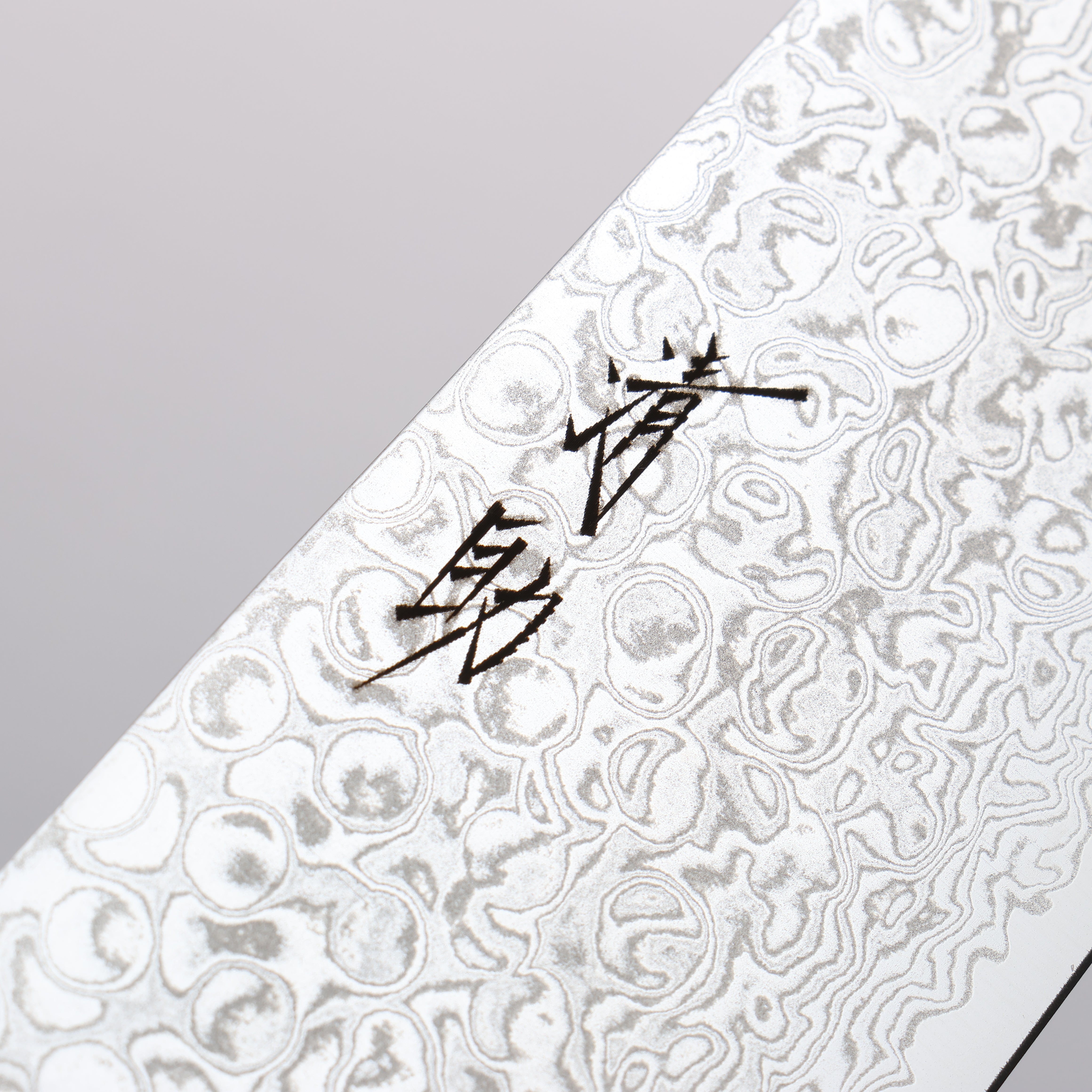 清助 木星 ZA-18 鏡面處理 大馬士革紋 三德刀 170mm 茶色合成木 握把 - 清助刃物