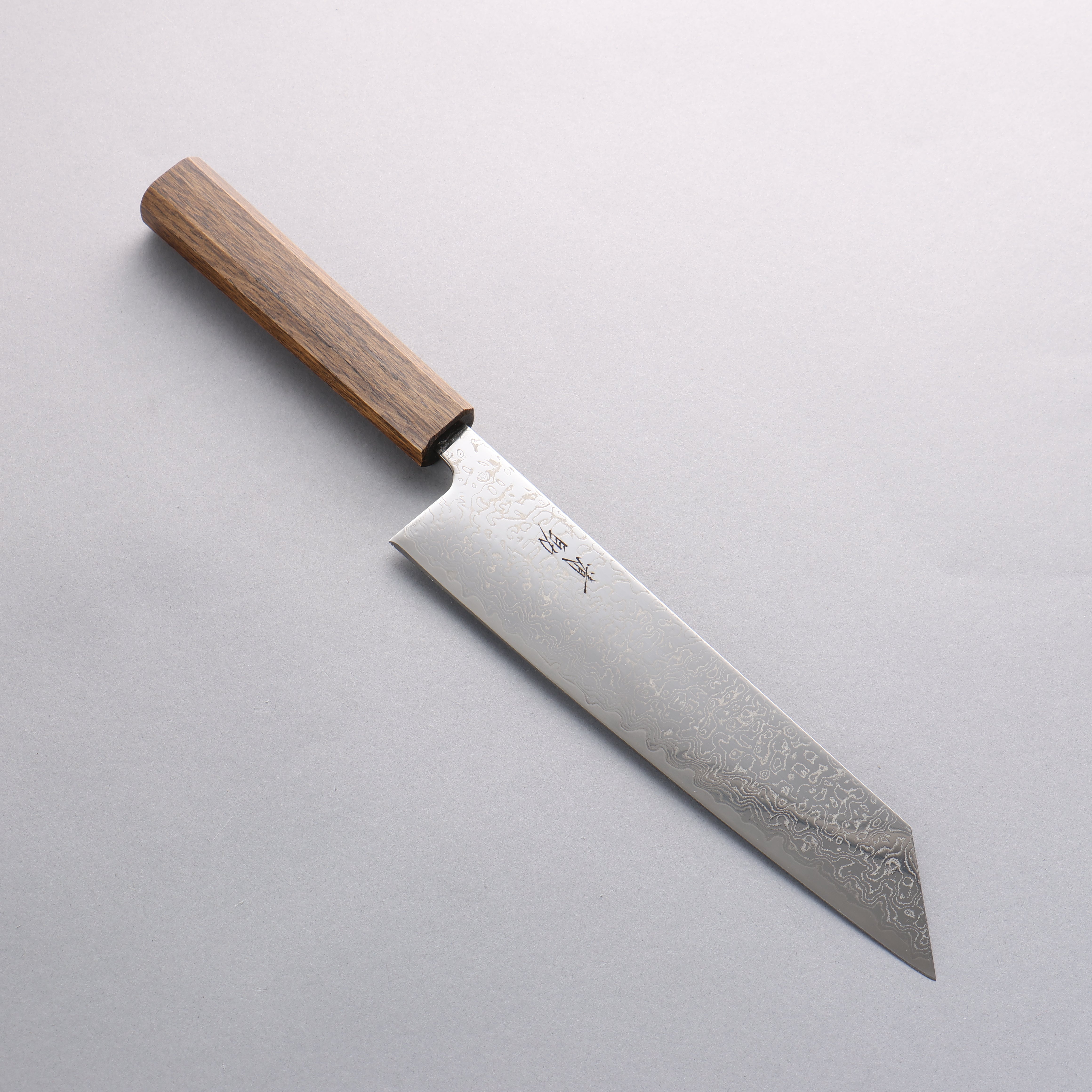 清助 VG10 鏡面處理 大馬士革紋 切付 210mm 橡木 握把 - 清助刃物