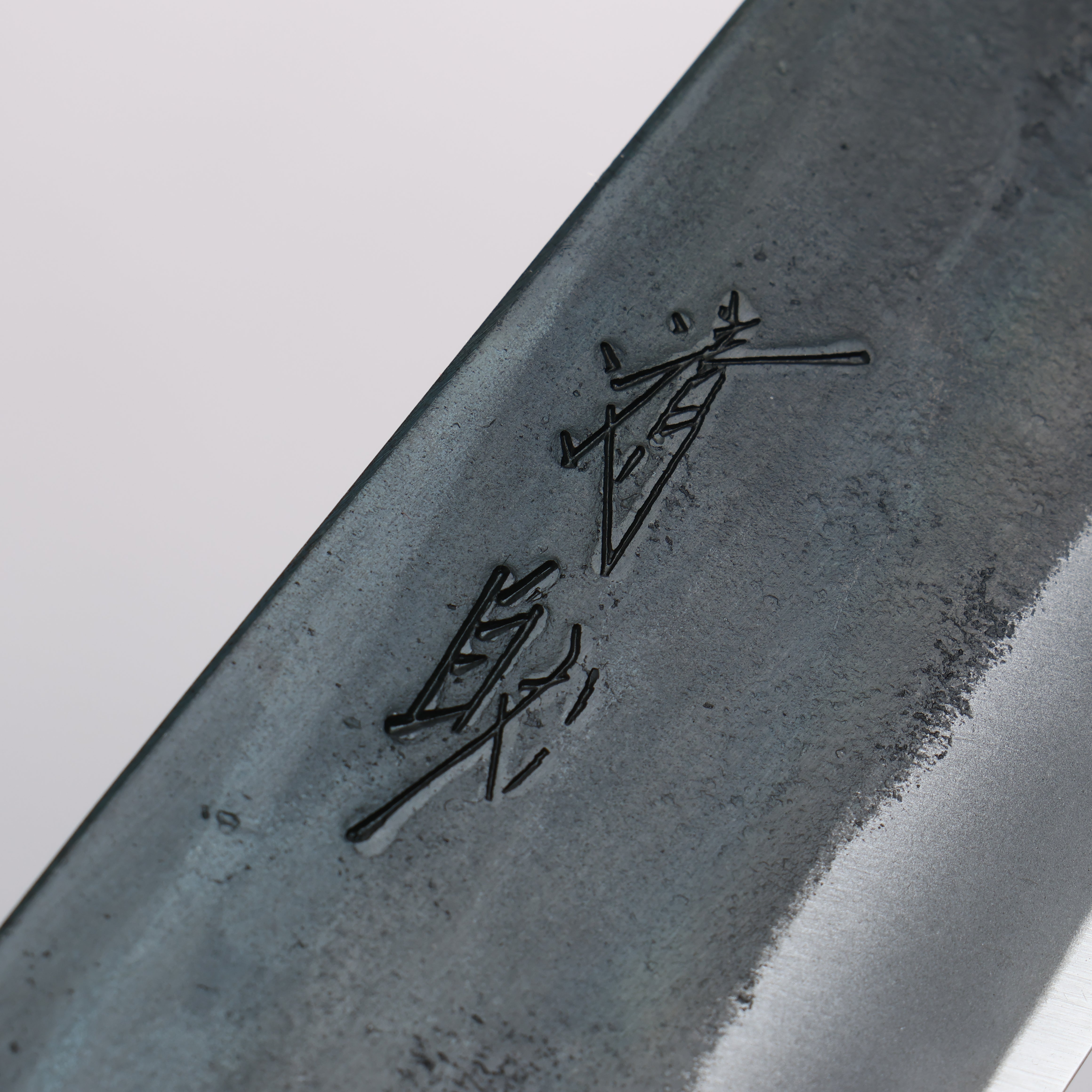 清助 超級青鋼 黑打 切付牛刀 240mm 木蘭(口輪:黑檀) 握把 - 清助刃物