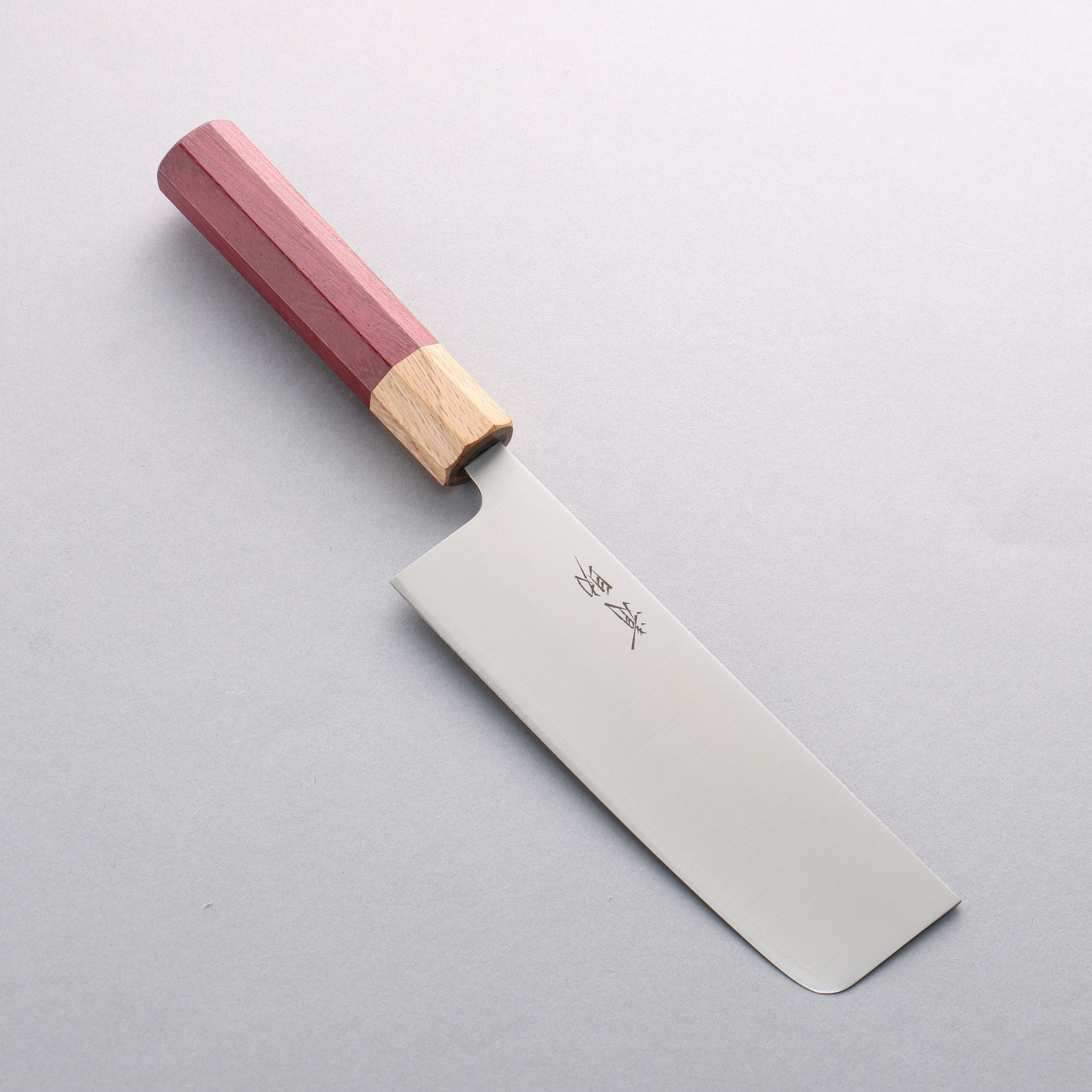 清助 不鏽鋼 440C 菜切 165mm 紫心木(口輪:橡木) 握把 - 清助刃物